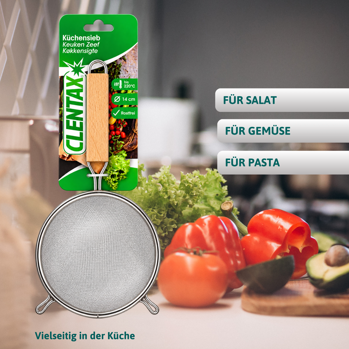 CLENTAX Küchensieb Ø 14 cm