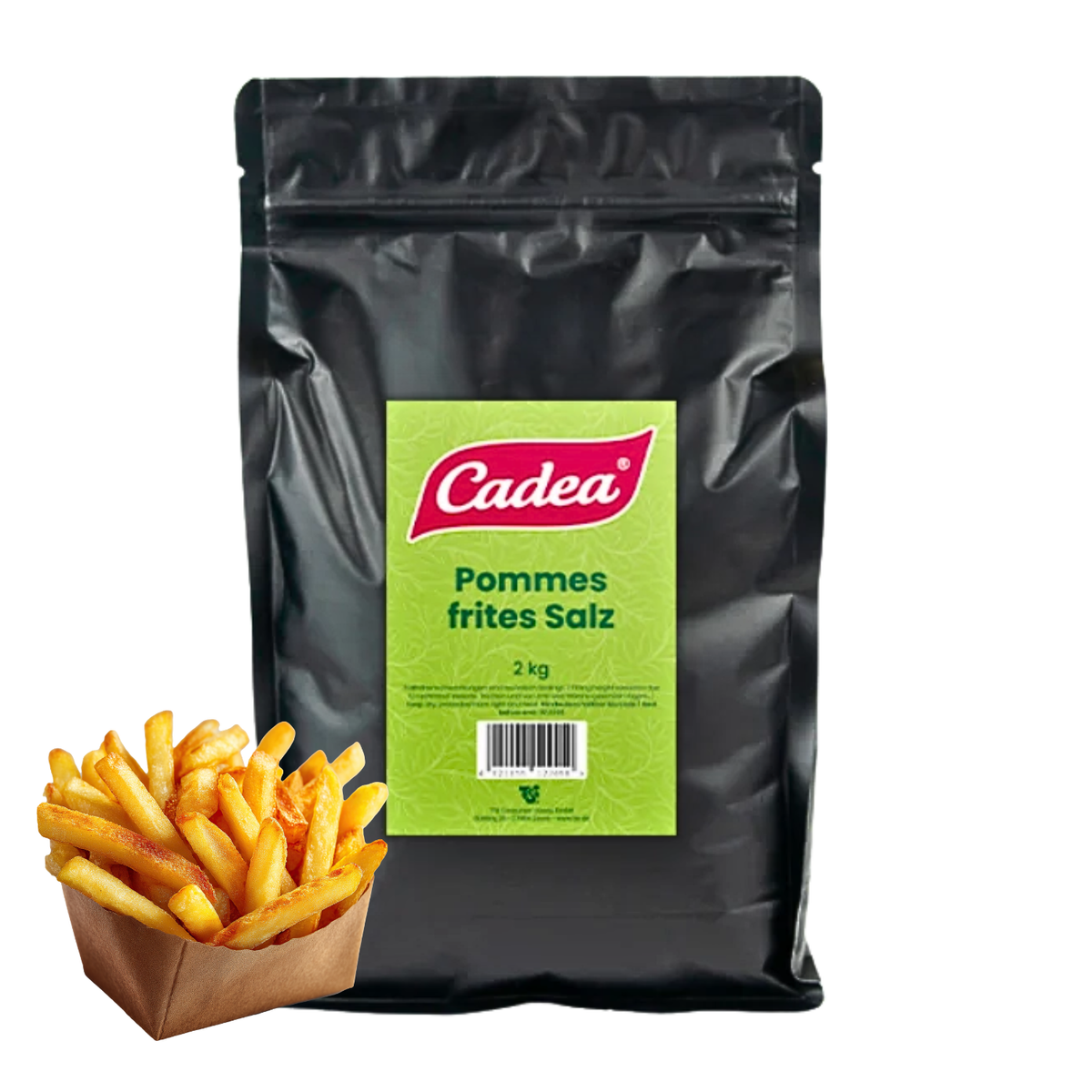 CADEA Pommes-frites-Gewürzsalz 2 x 2 kg Beutel für Pommes, Wedges, Süßkartoffeln