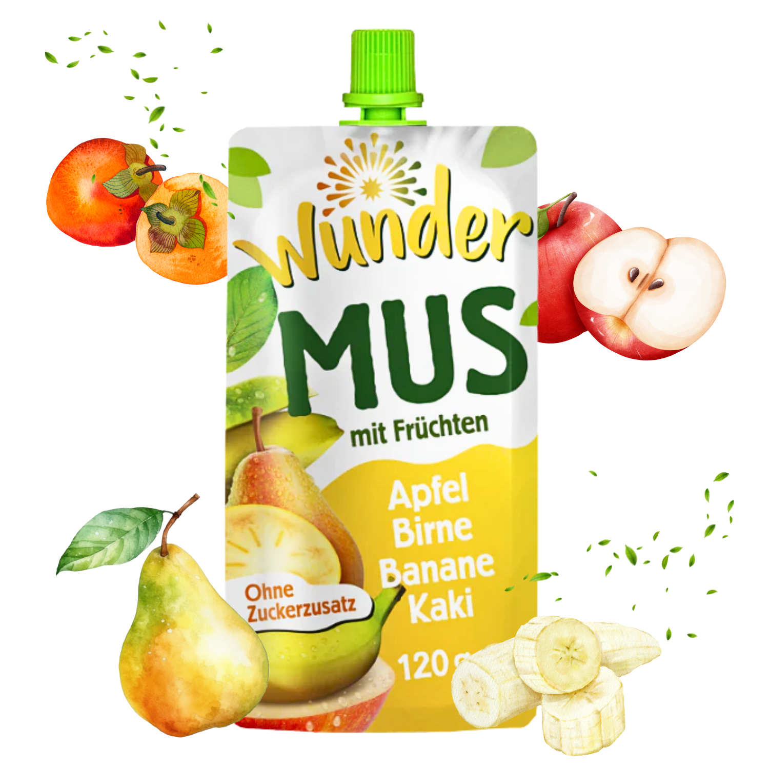 WUNDER Quetschie Mus 120g Kaki Banane Apfel Birne