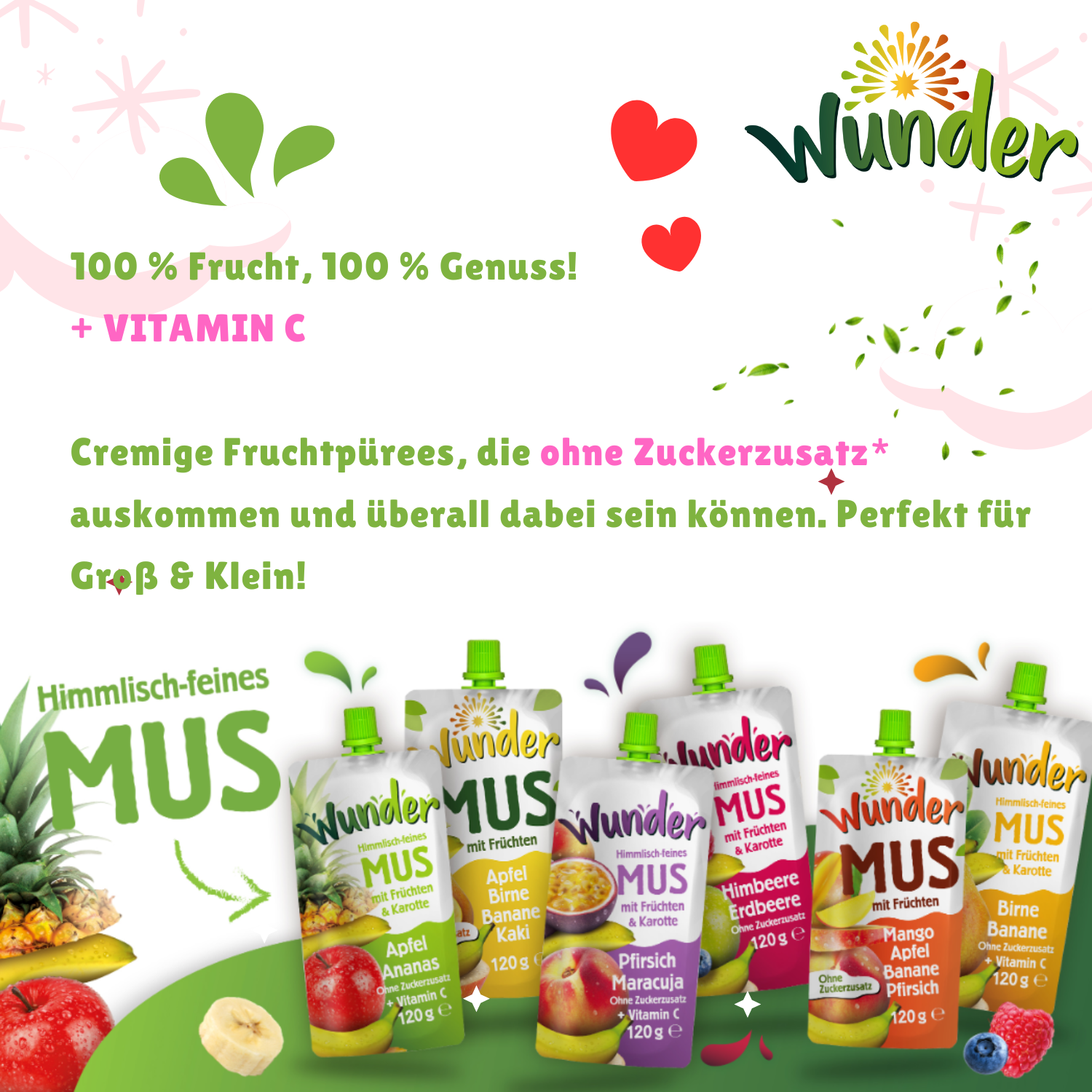 WUNDER Quetschie Mus 120g Apfel-Ananas