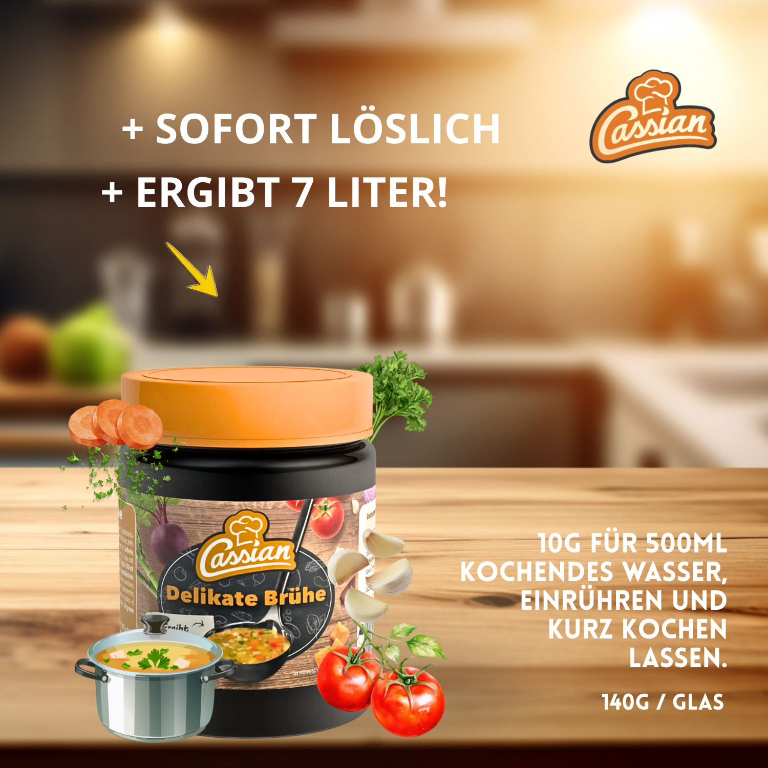 CASSIAN Klare Delikatess Brühe 20 x 140g