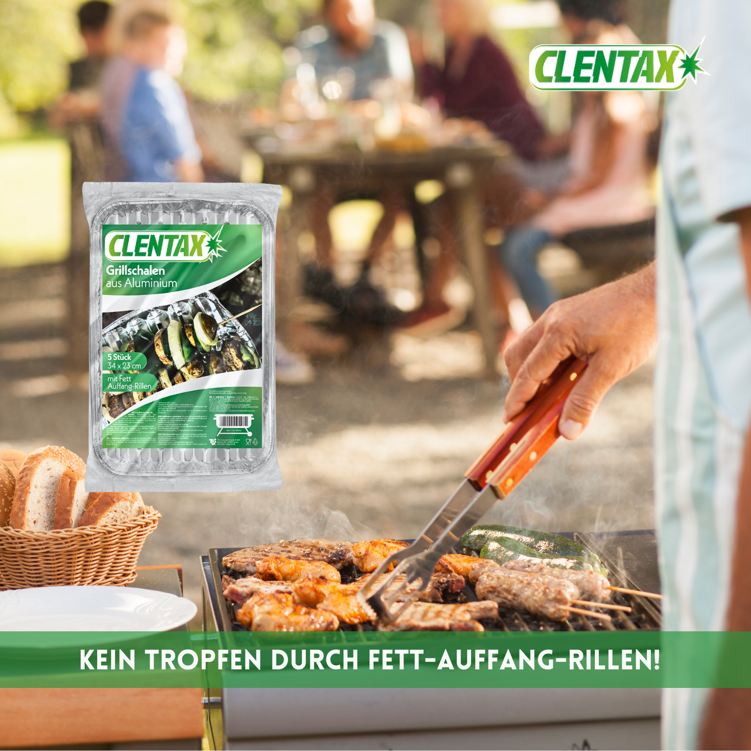 CLENTAX Grillschale aus Aluminium 20 x 5 Stk