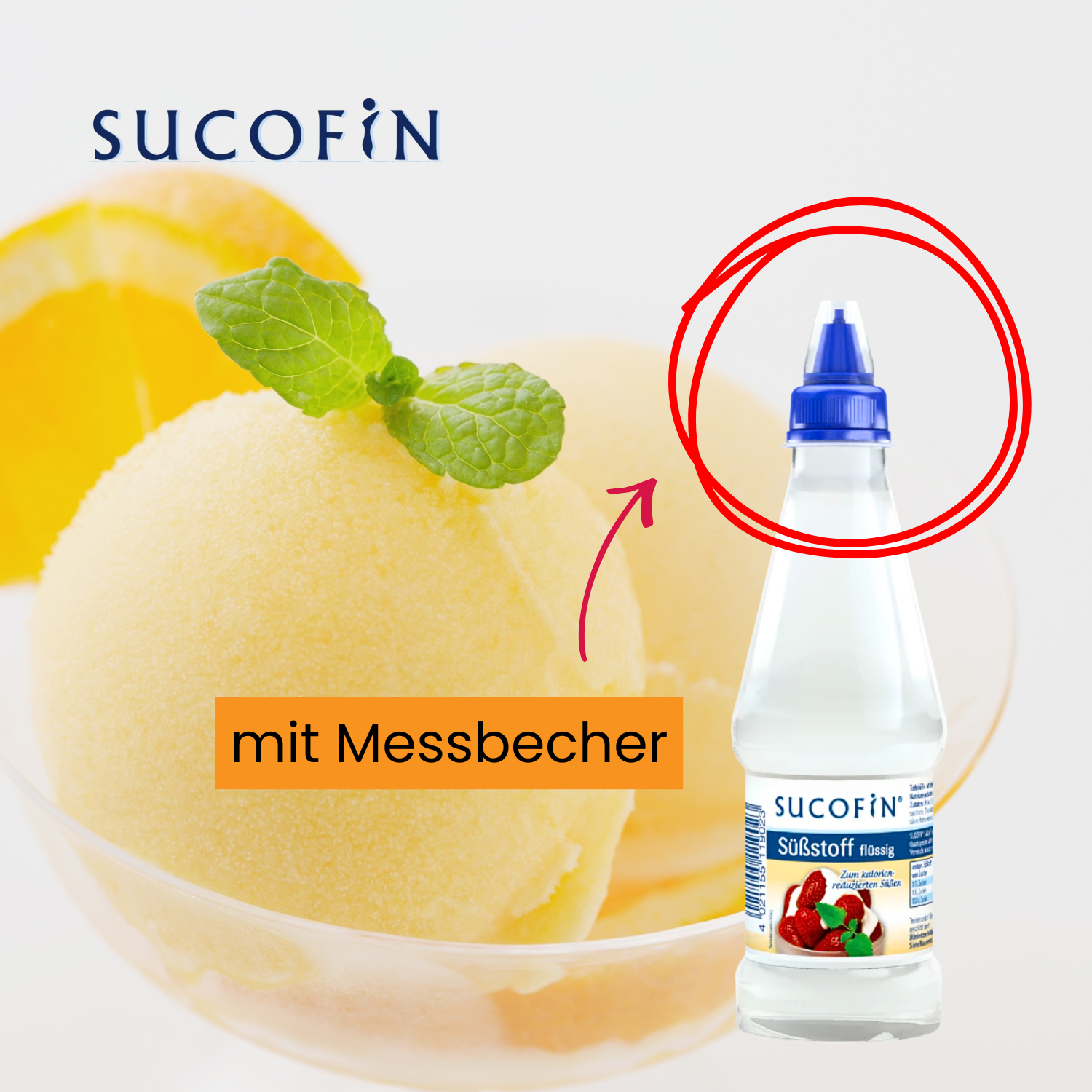 SUCOFIN Flüssigsüße mit Messbecher 18 x 300ml