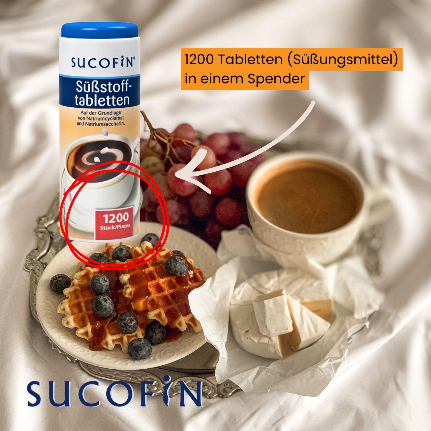 SUCOFIN Süßstoff Tabletten 20 x (1200 Stk á 72g)