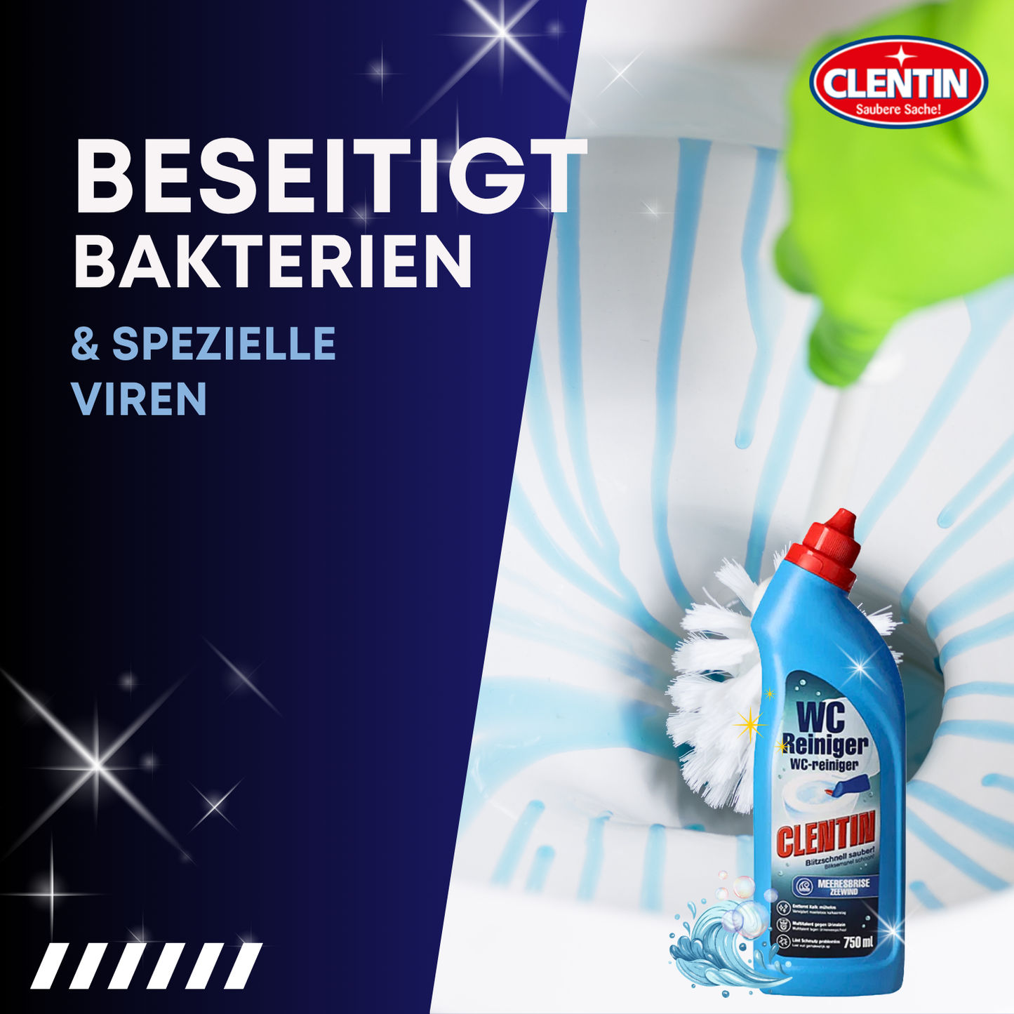 CLENTIN WC Reiniger Urinstein & Kalklöser 750ml