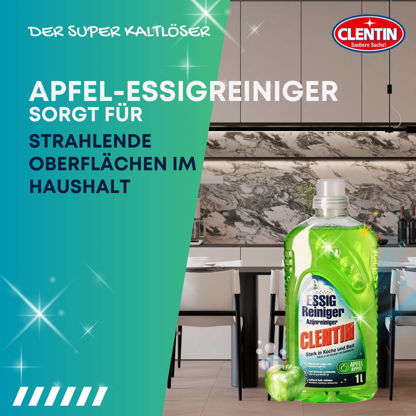 CLENTIN Essigreiniger Apfel 1L
