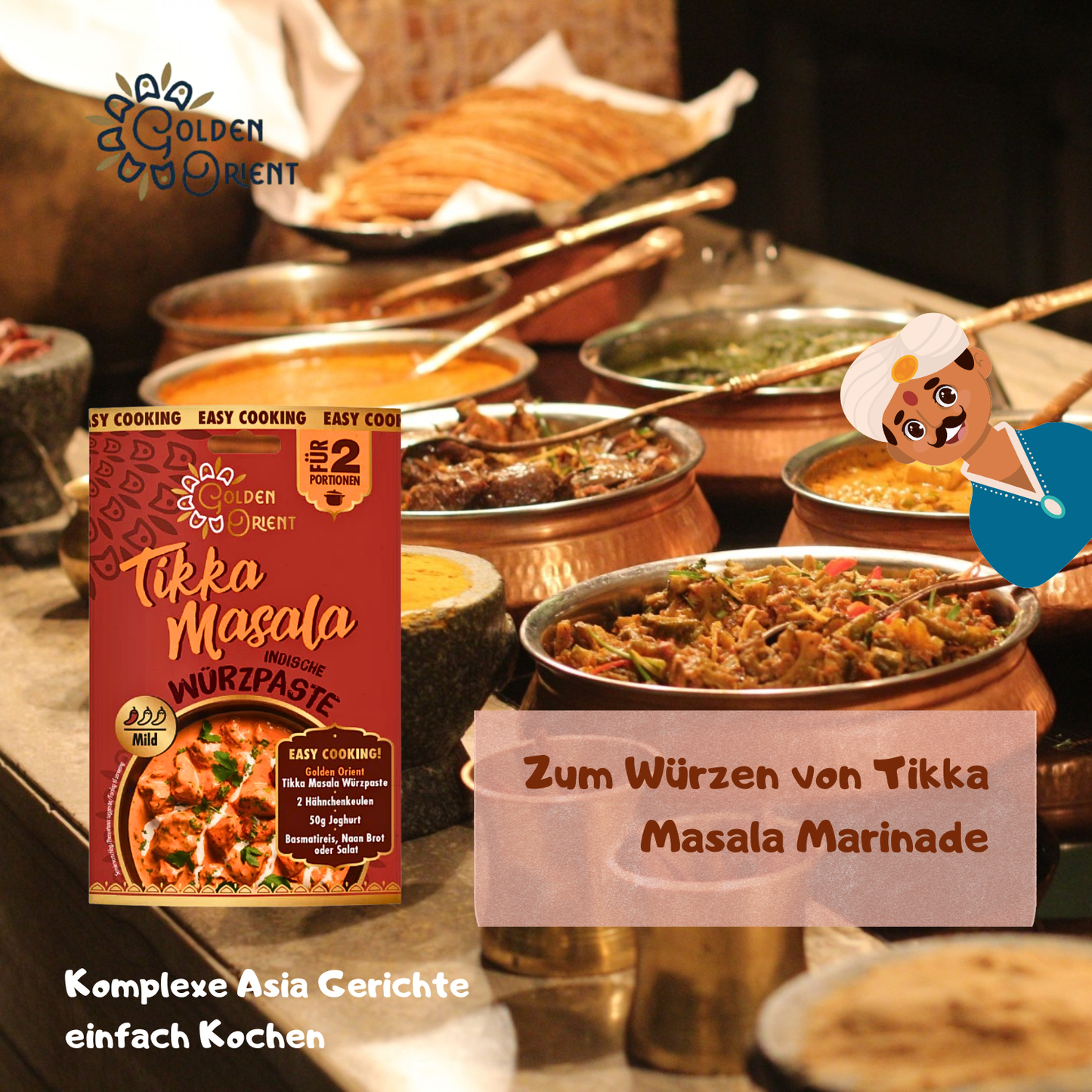 GOLDEN ORIENT Tikka Masala Paste 15 x 50g
