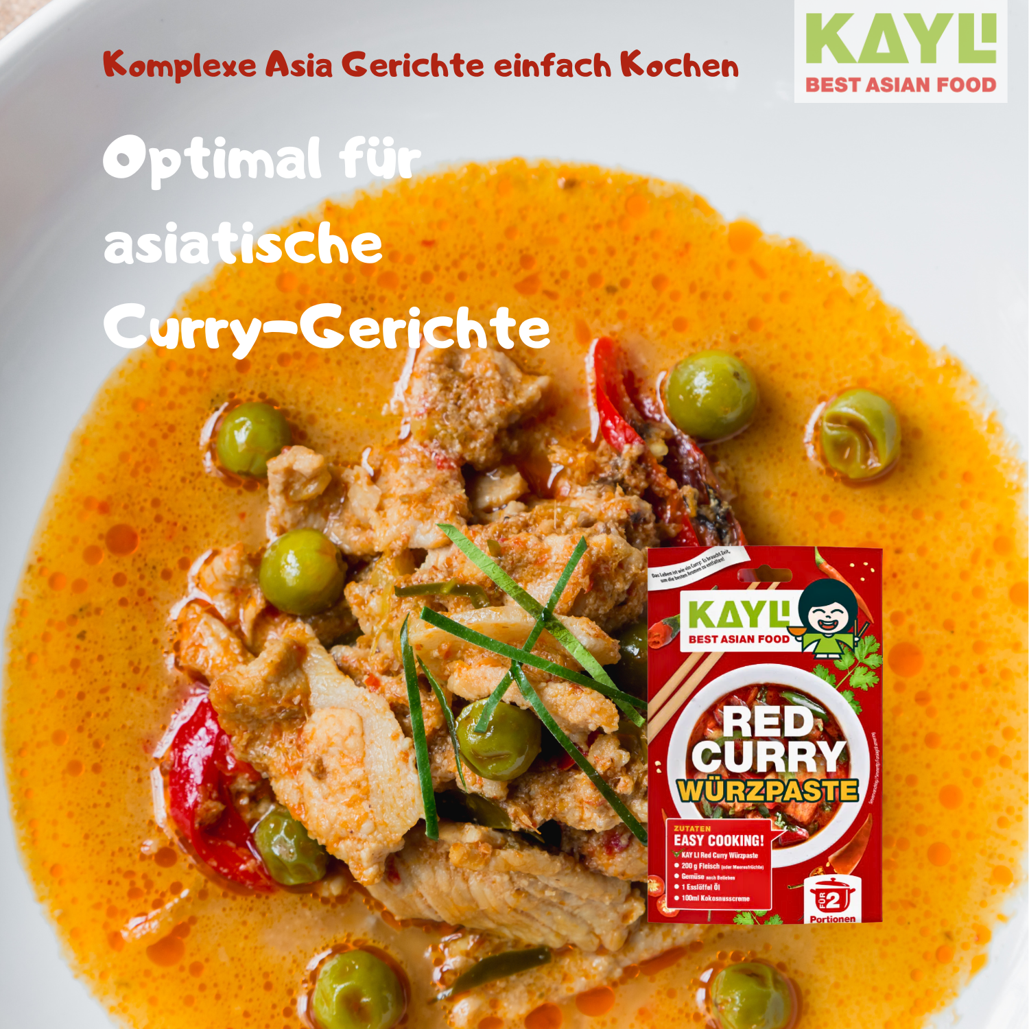 KAY LI Rote Curry Paste 15 x 50g