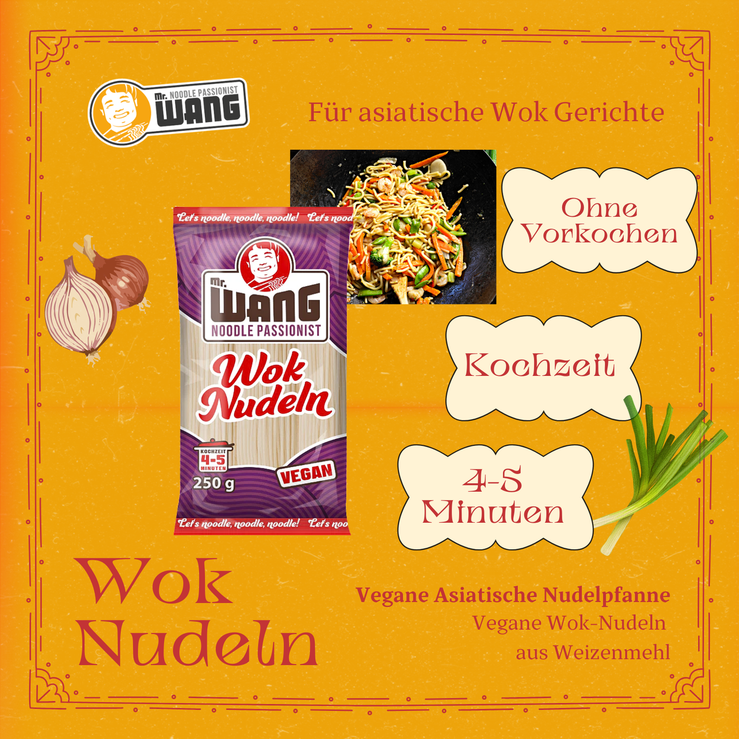 MR Wang Wok Nudeln 12 x 250g Vegan