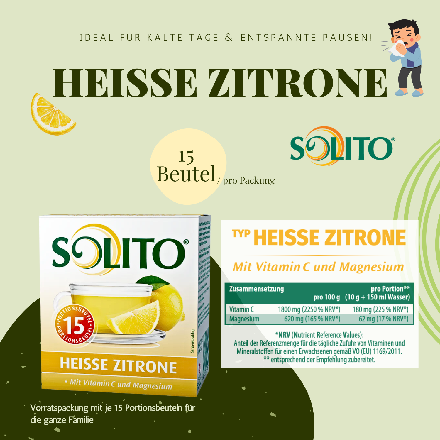 SOLITO Früchtetee Heiße Zitrone 1 x 150g