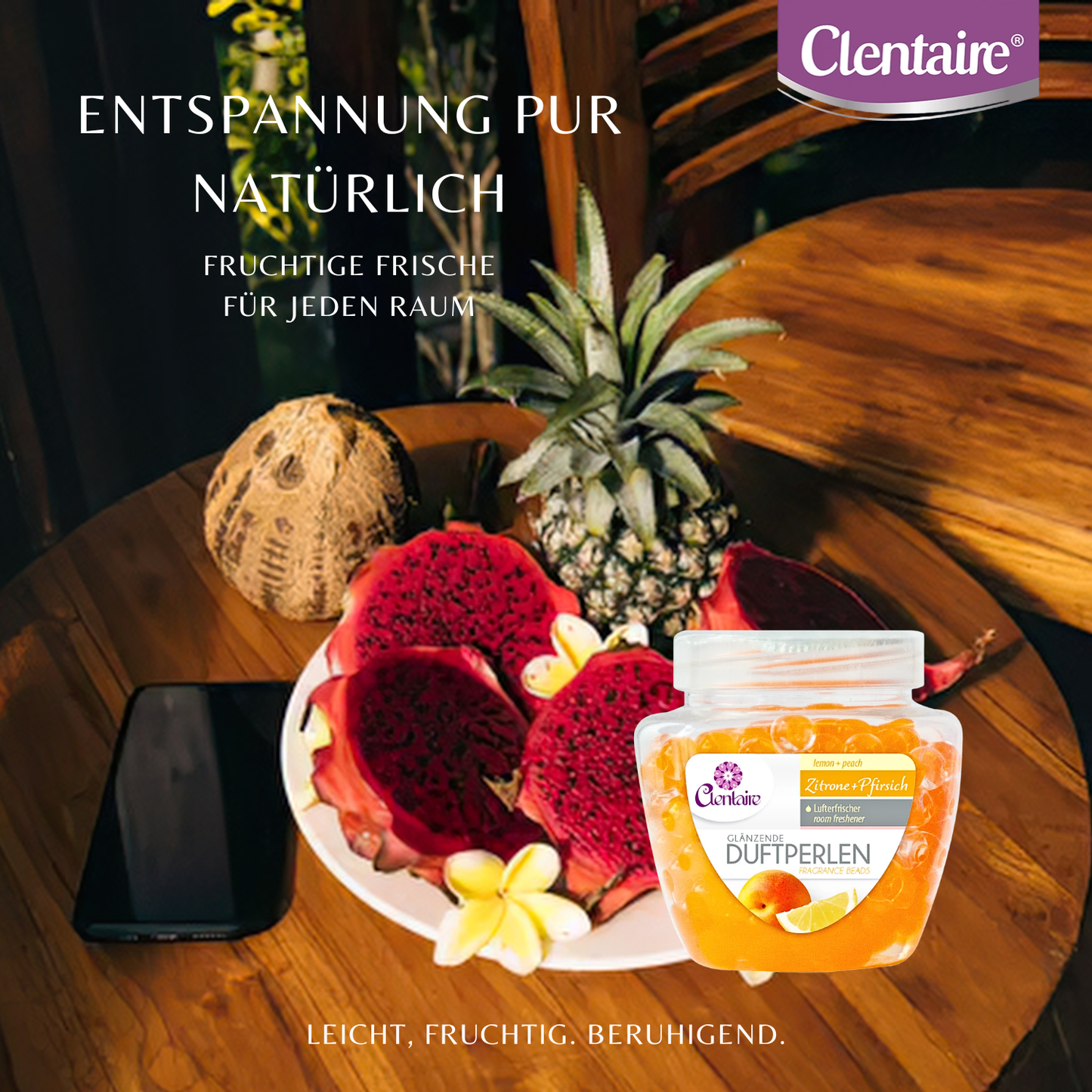 CLENTAIRE Duftperlen Zitrone + Pfirsich 12 x 200g