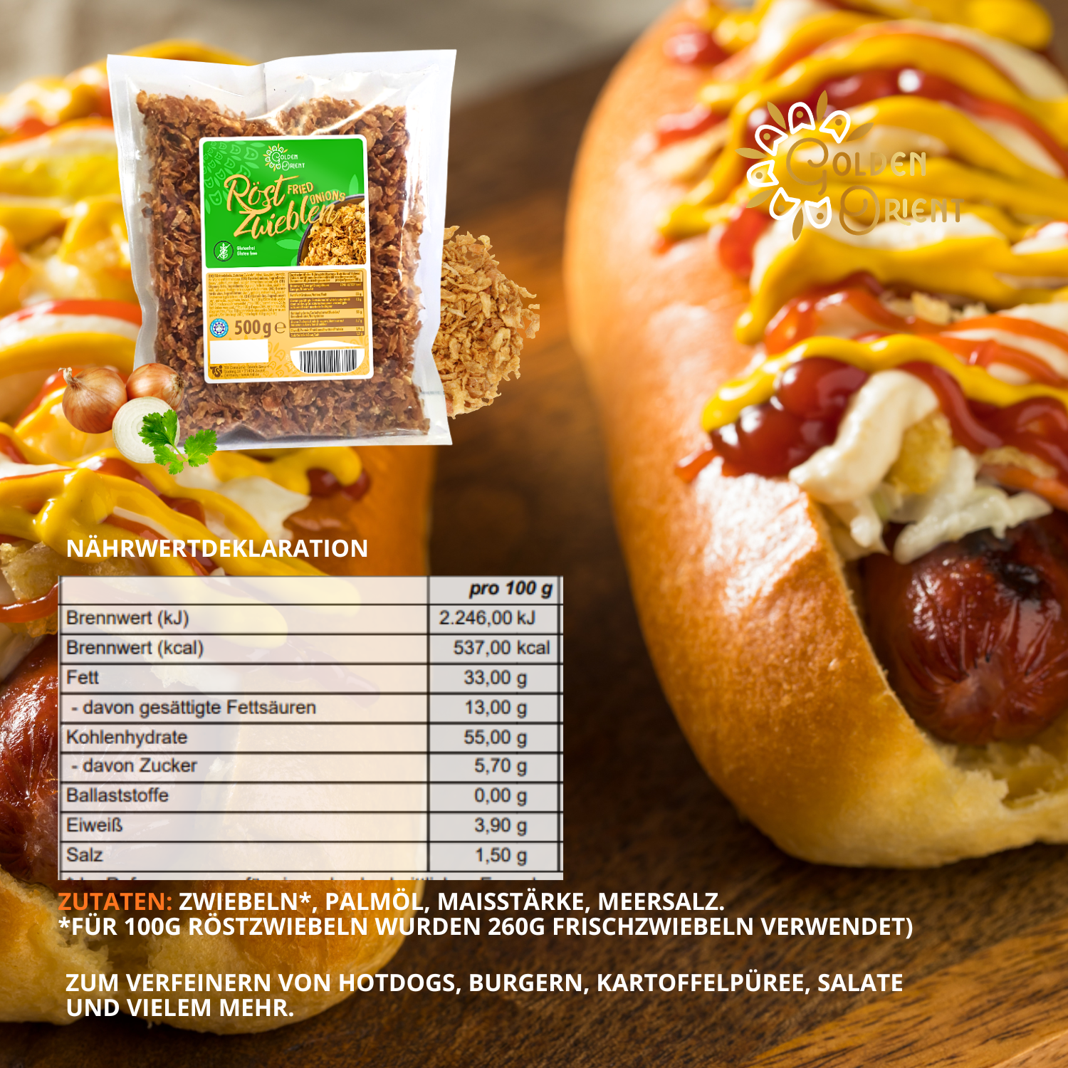GOLDEN ORIENT Röstzwiebeln 12 x 500g