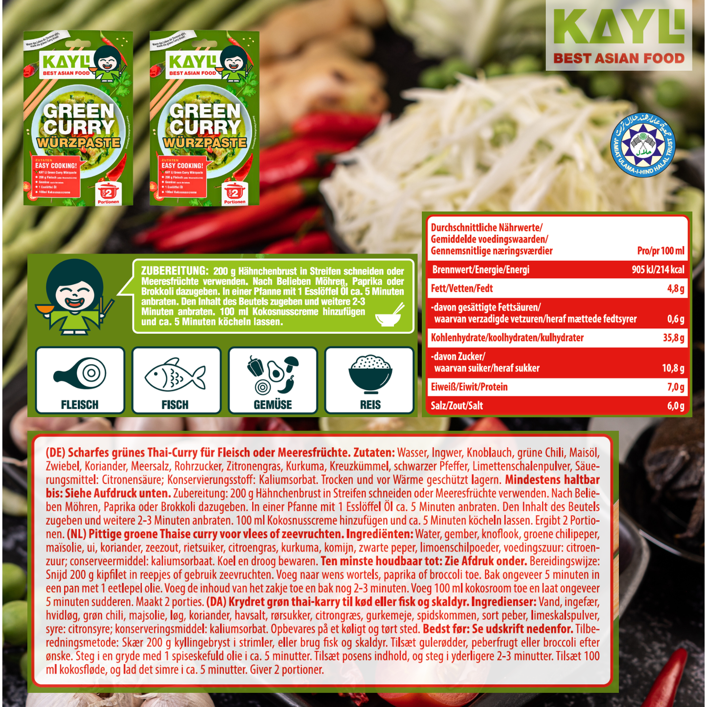 KAY LI Vorteilspack – 25er Pack á 50g Würzpaste