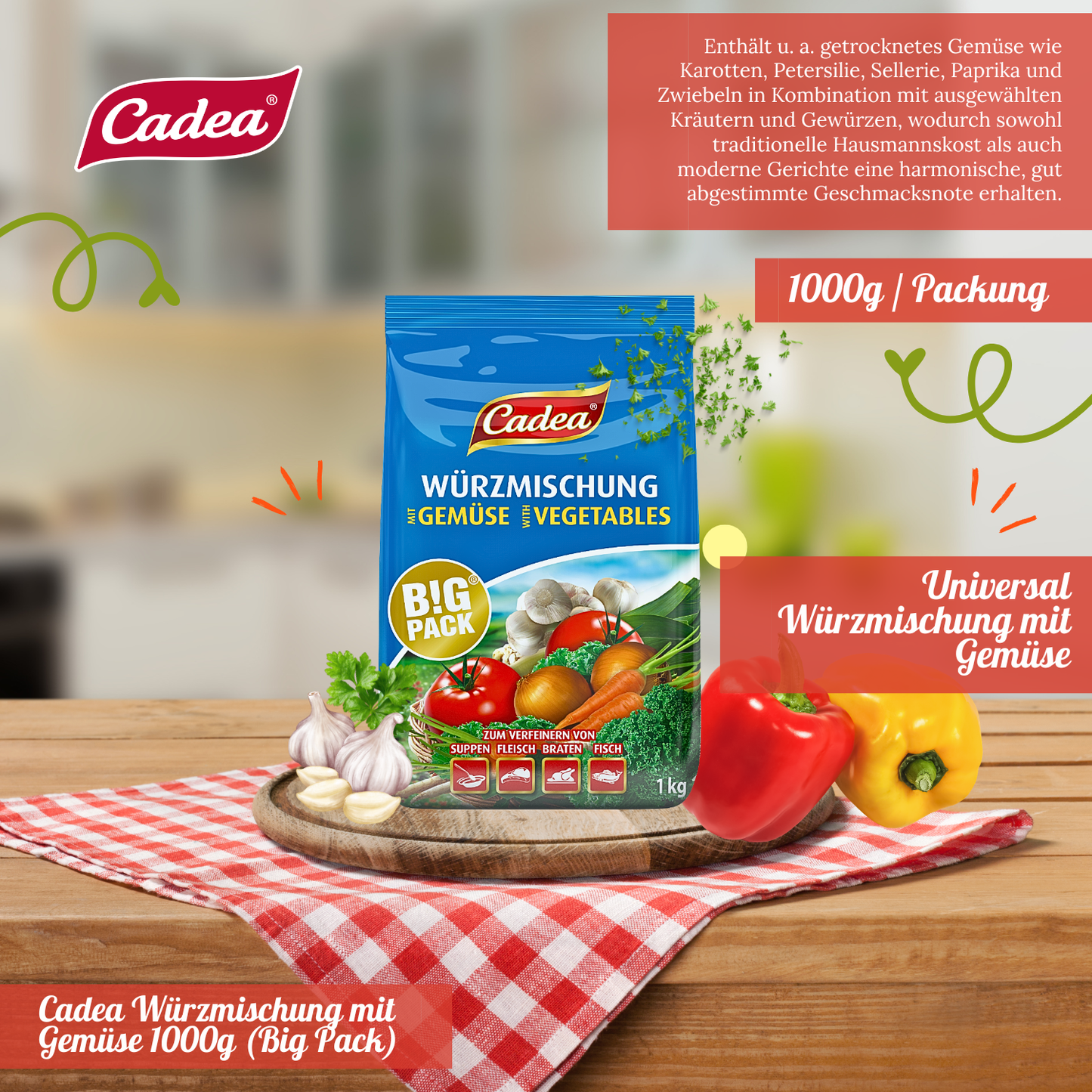 CADEA Würzmischung mit Gemüse 5 x 1kg