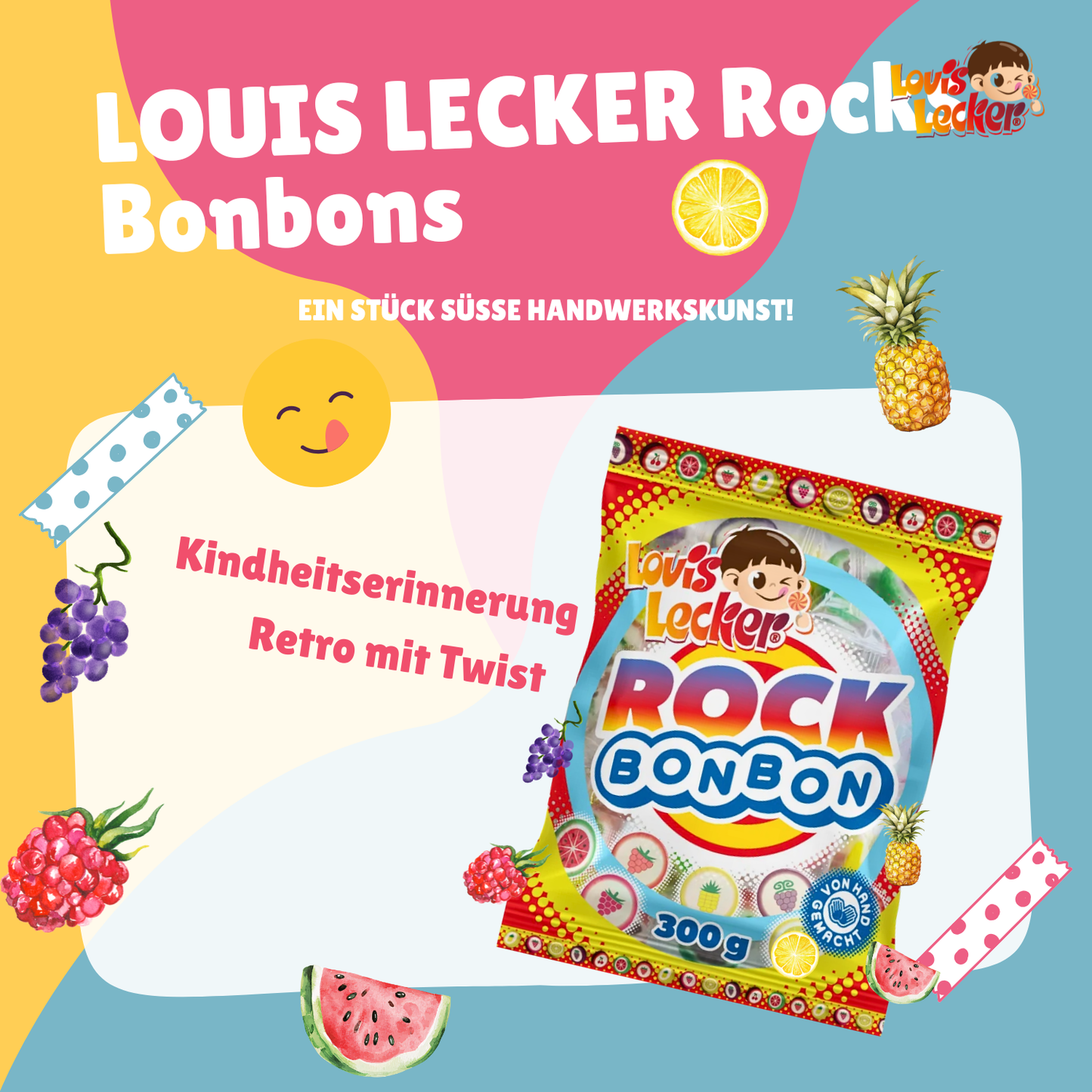 LOUIS LECKER Rocks Bonbons 20 x 300g