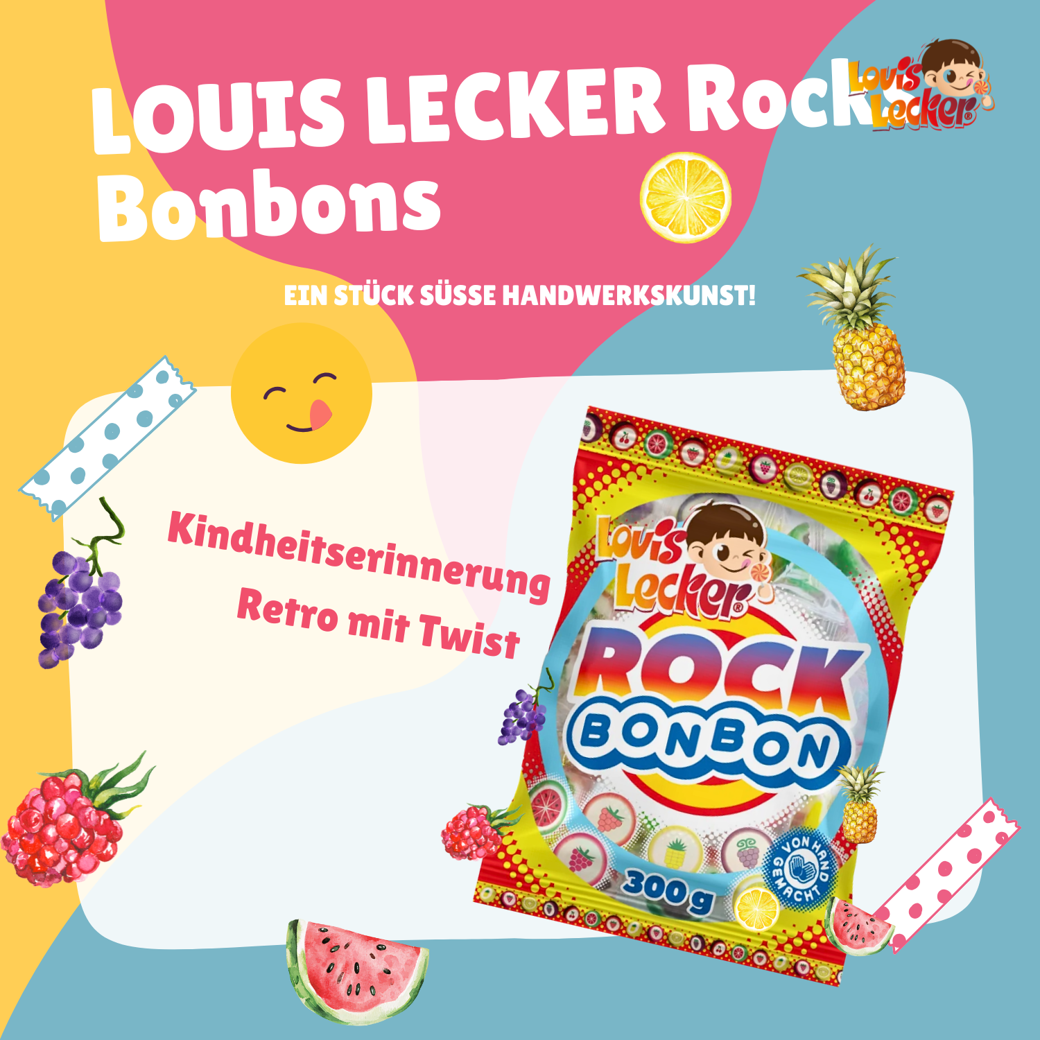 LOUIS LECKER Rocks Bonbons 20 x 300g