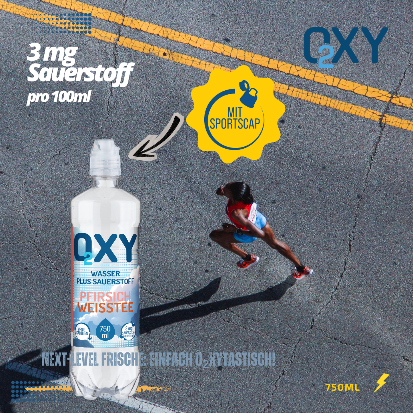 OXY O2 Pfirsich Weisser Tee 10 x 0.75l