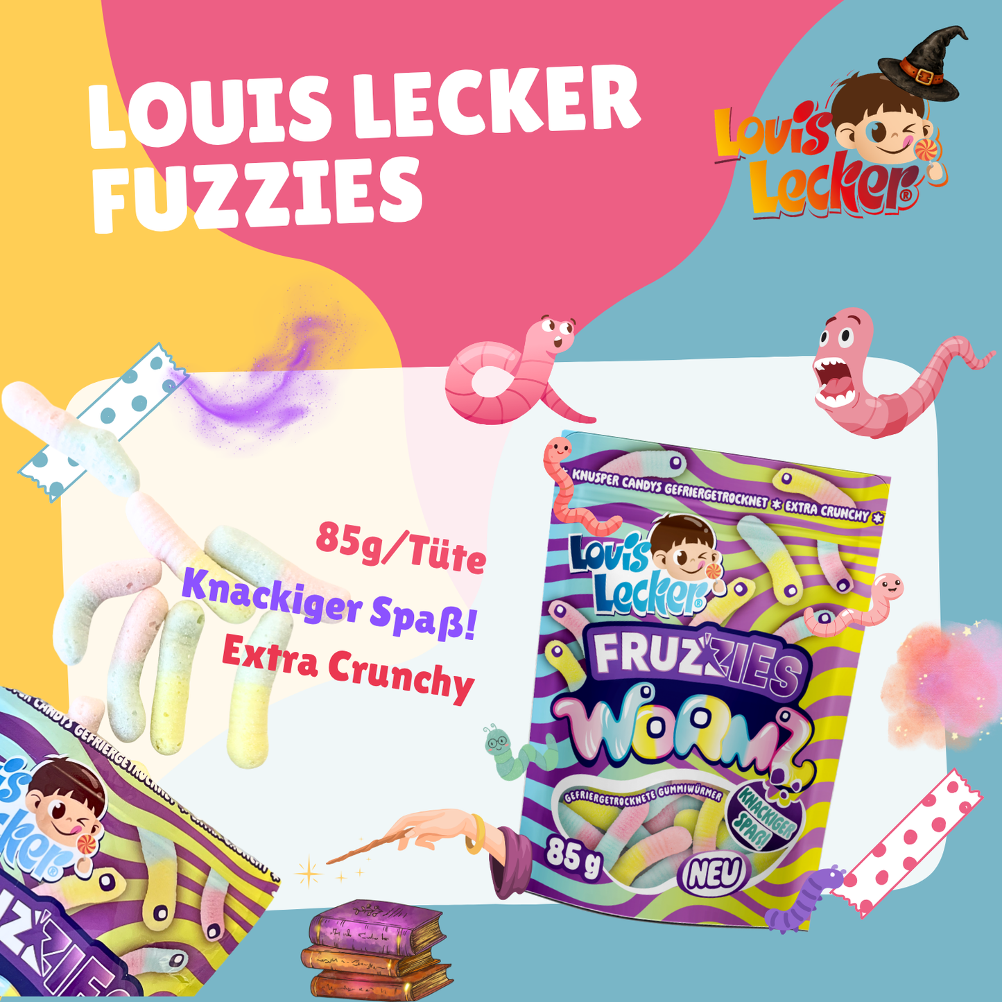 LOUIS LECKER Gefriergetrocknete Würmer 85g