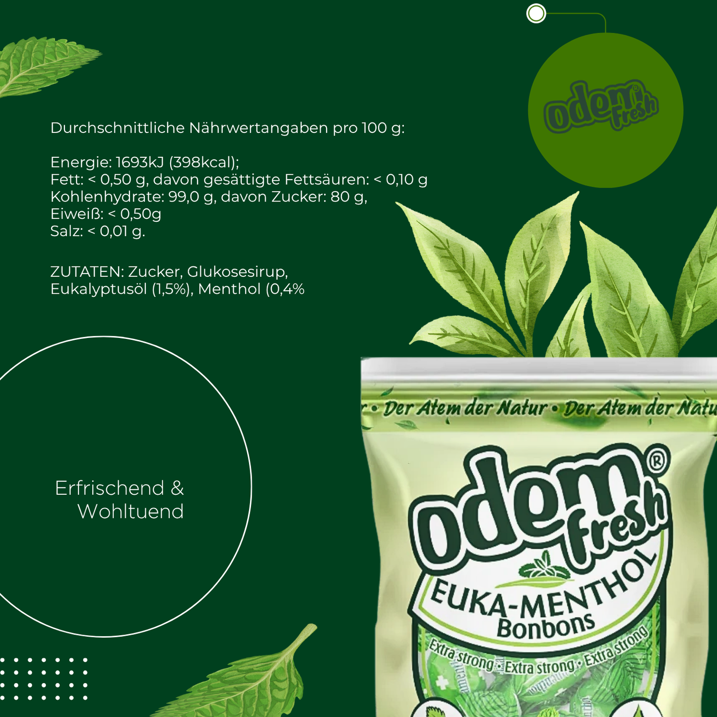 ODEM Euka Menthol Bonbons 80g