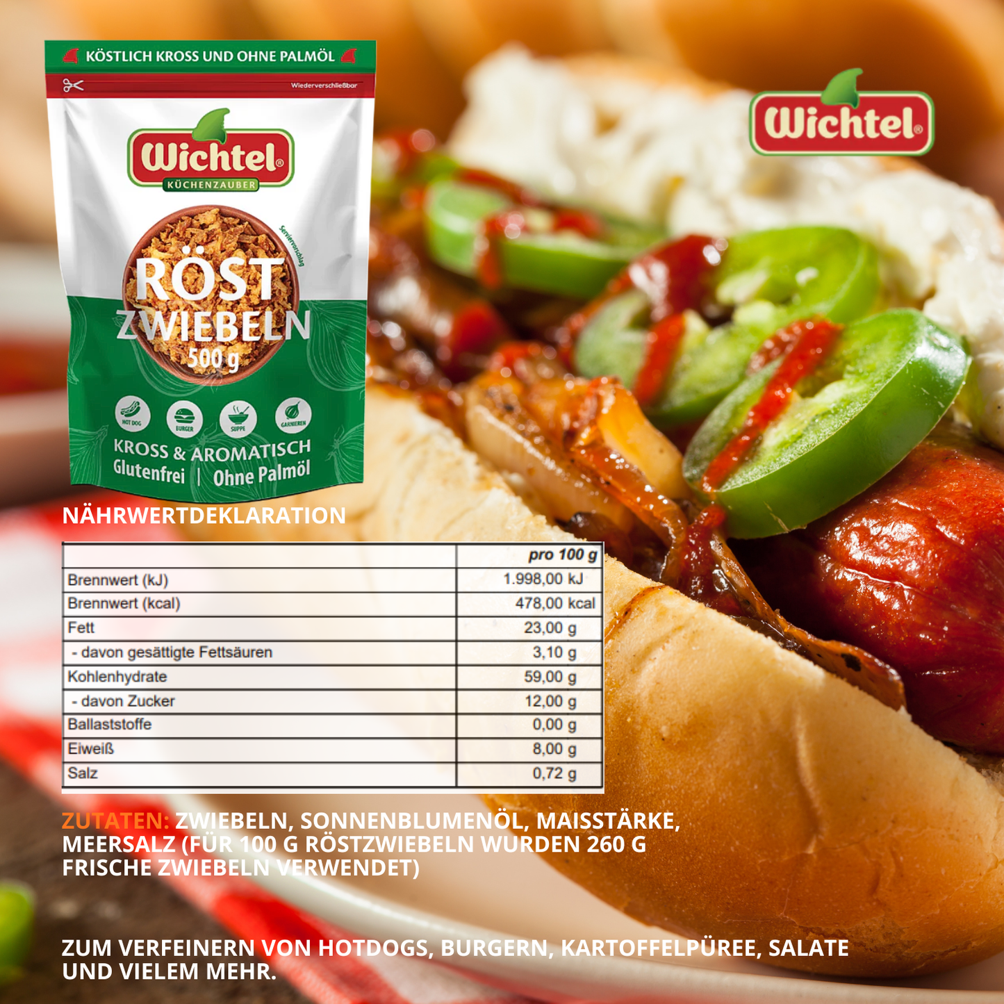 WICHTEL Röstzwiebeln 12 x 500g