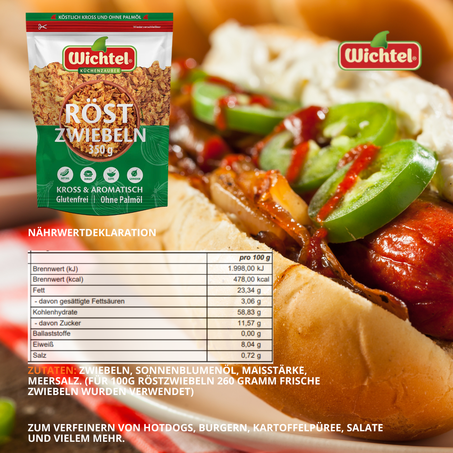 WICHTEL Röstzwiebeln 16 x 350g