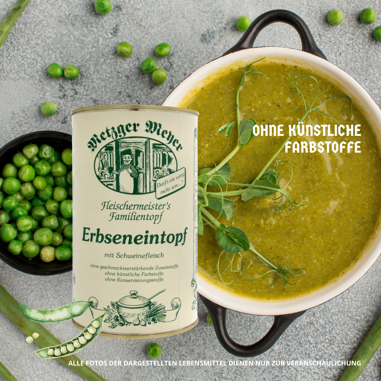 Metzger Meyer Erbseneintopf mit Schweinefleisch 1,2L