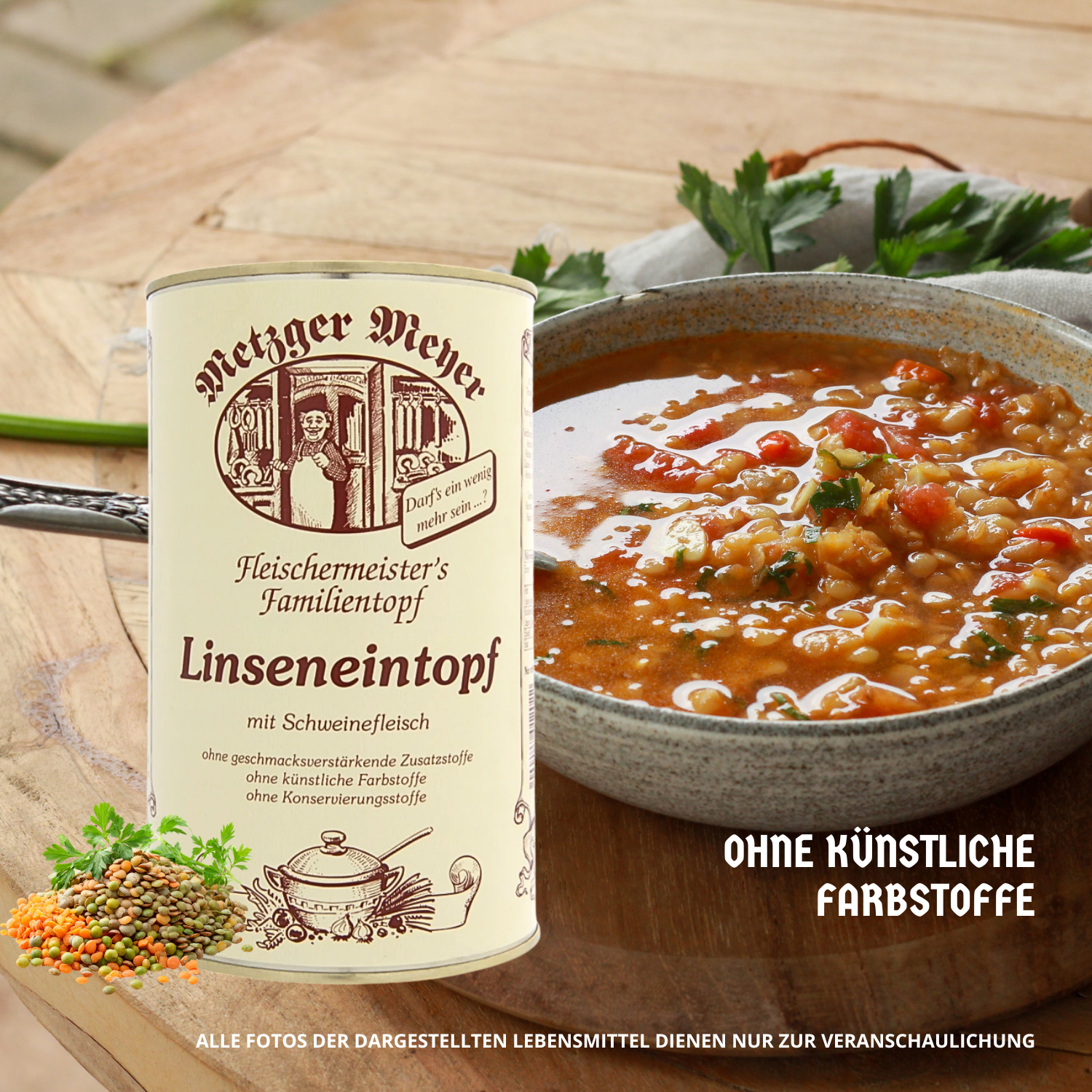 Metzger Meyer Linseneintopf mit Schweinefleisch 1,2L