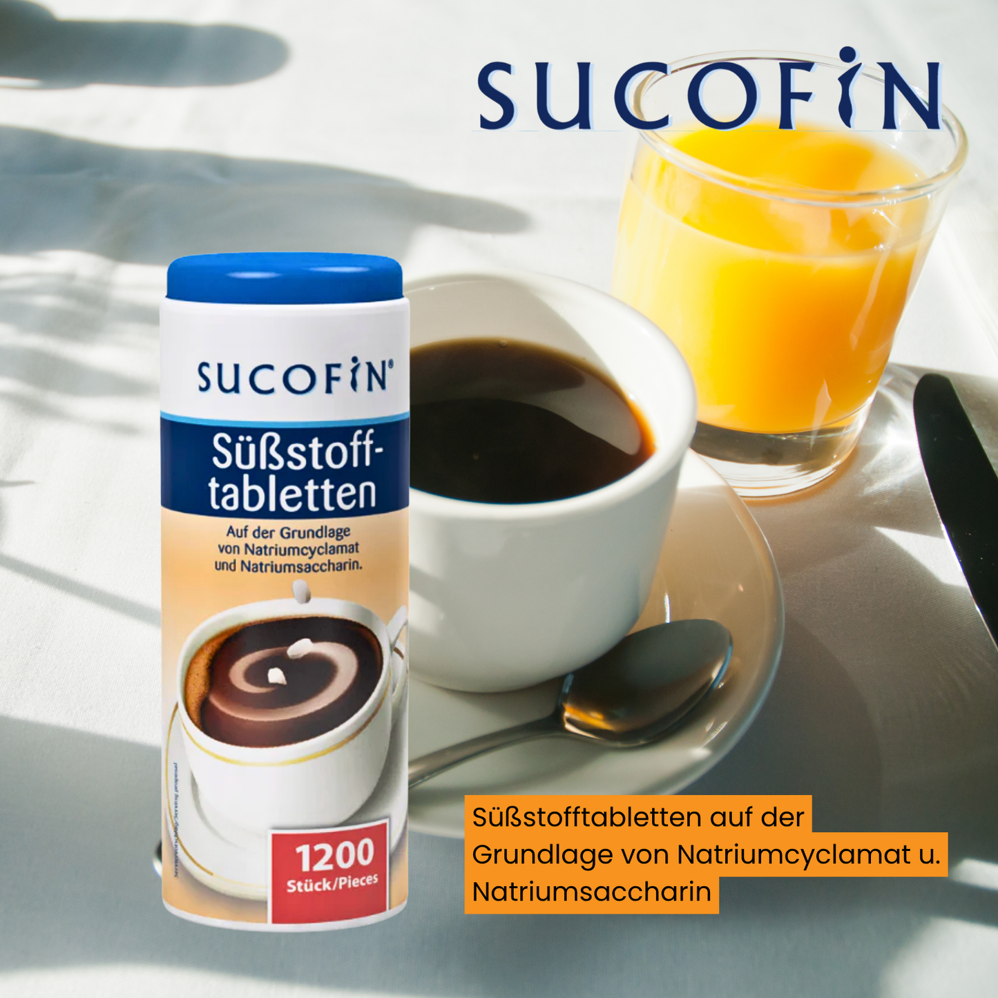 SUCOFIN Süßstoff Tabletten 20 x (1200 Stk á 72g)