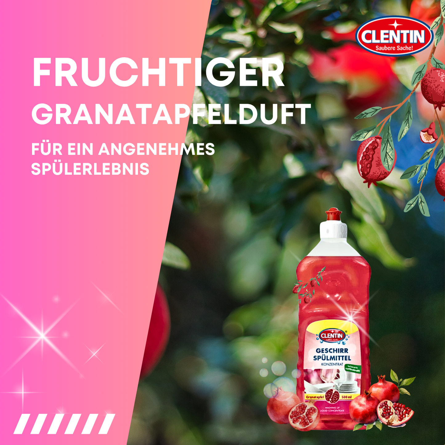 CLENTIN Spülmittel Granatapfel 500ml