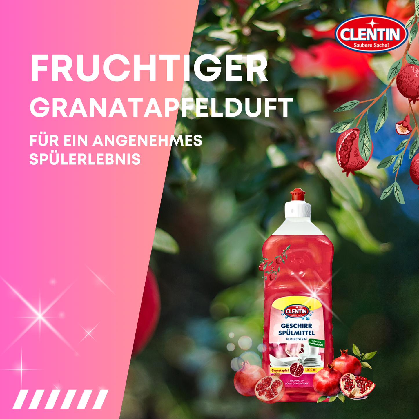 CLENTIN Spülmittel Granatapfel 1000ml