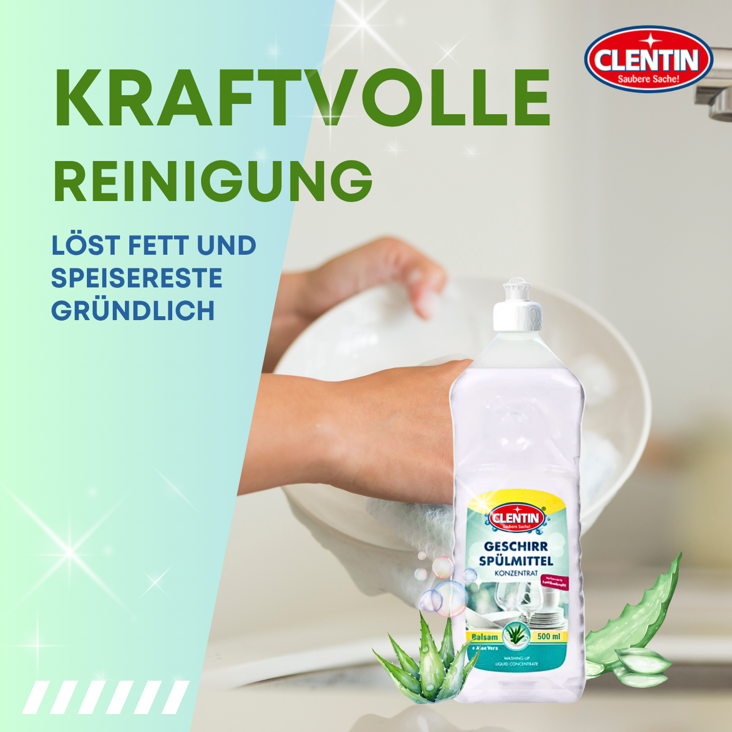 CLENTIN Spülmittel Balsam Aloe Vera 500ml