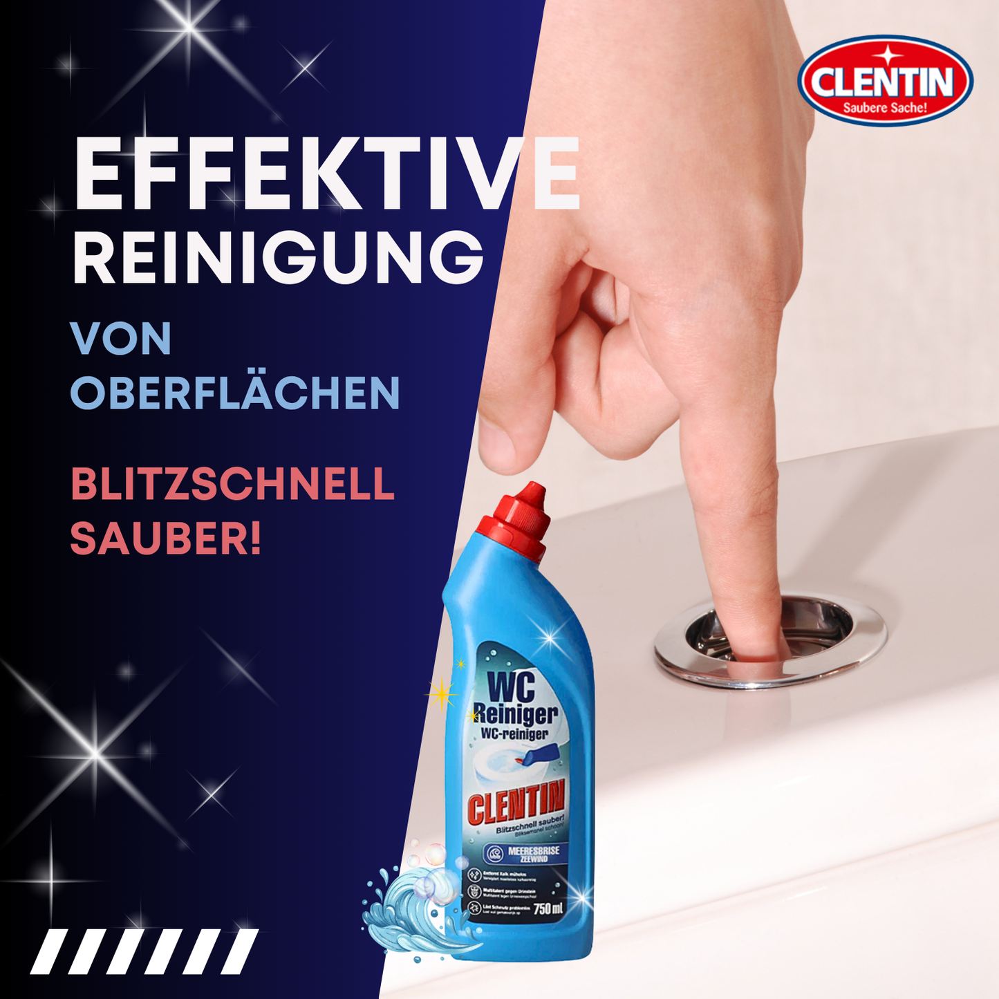 CLENTIN WC Reiniger Urinstein & Kalklöser 750ml