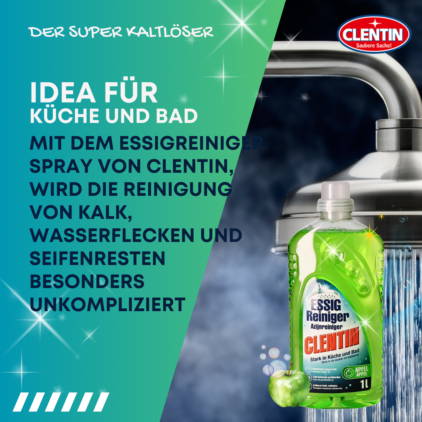 CLENTIN Essigreiniger Apfel 1L