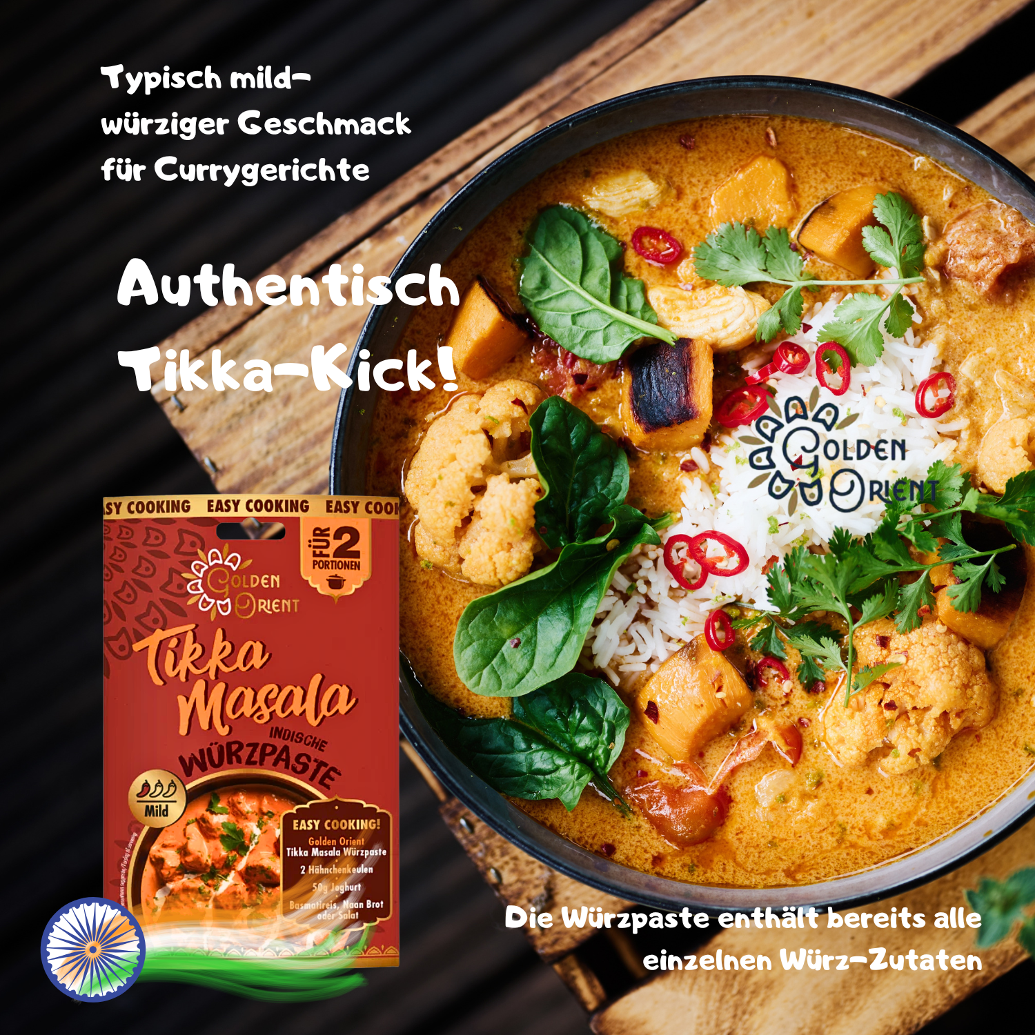GOLDEN ORIENT Tikka Masala Paste 15 x 50g