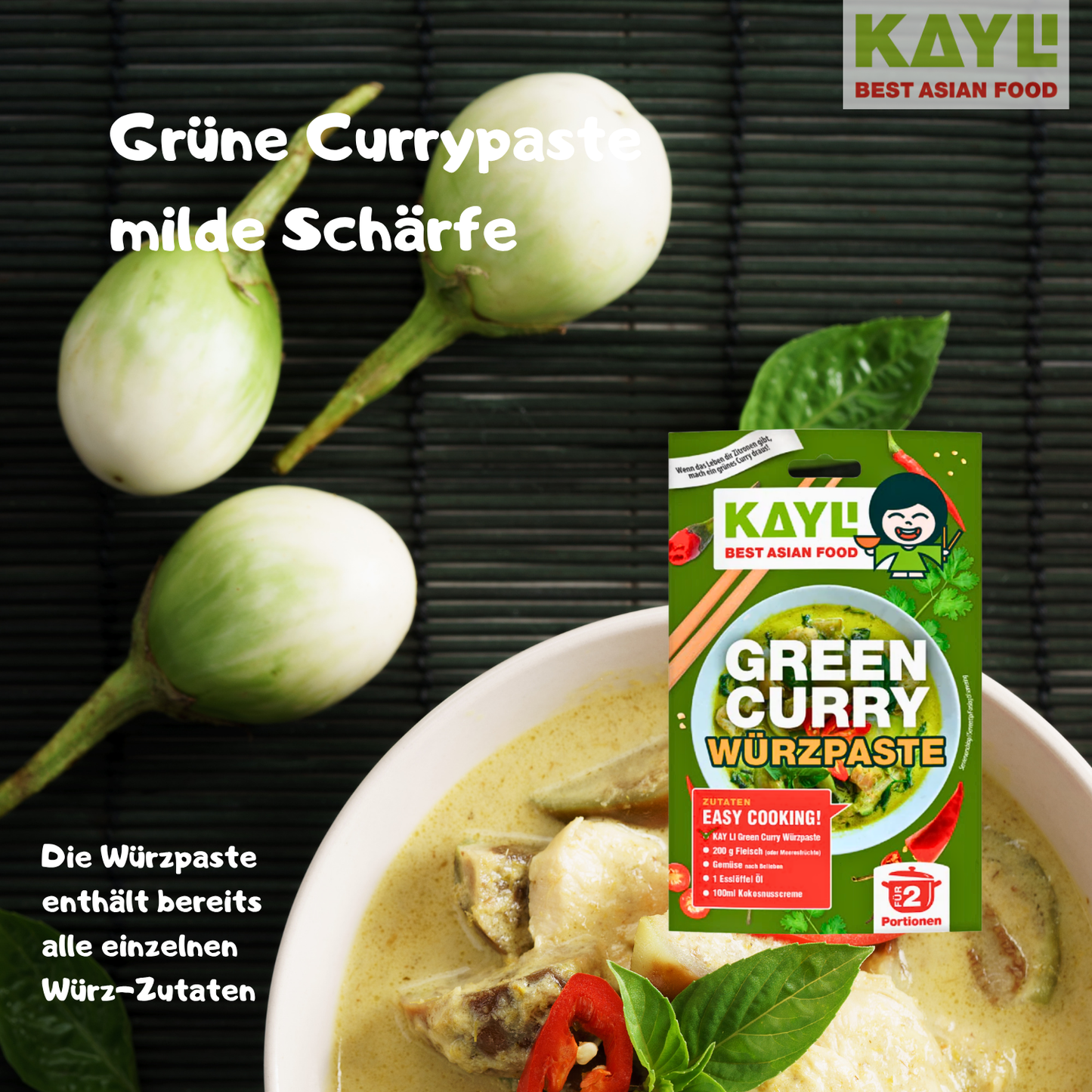 KAY LI Grüne Curry Paste 15 x 50g