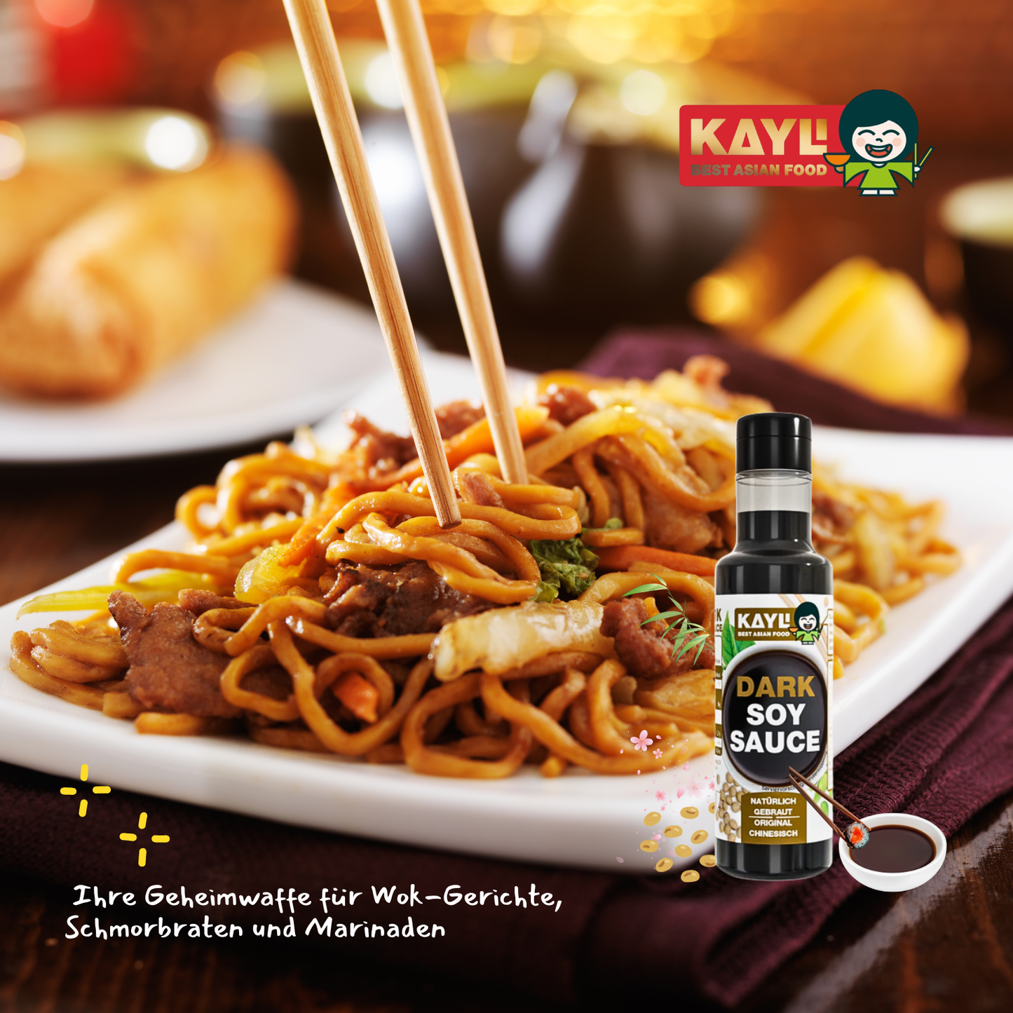 KAY LI Sojasauce dunkel 12 x 150ml