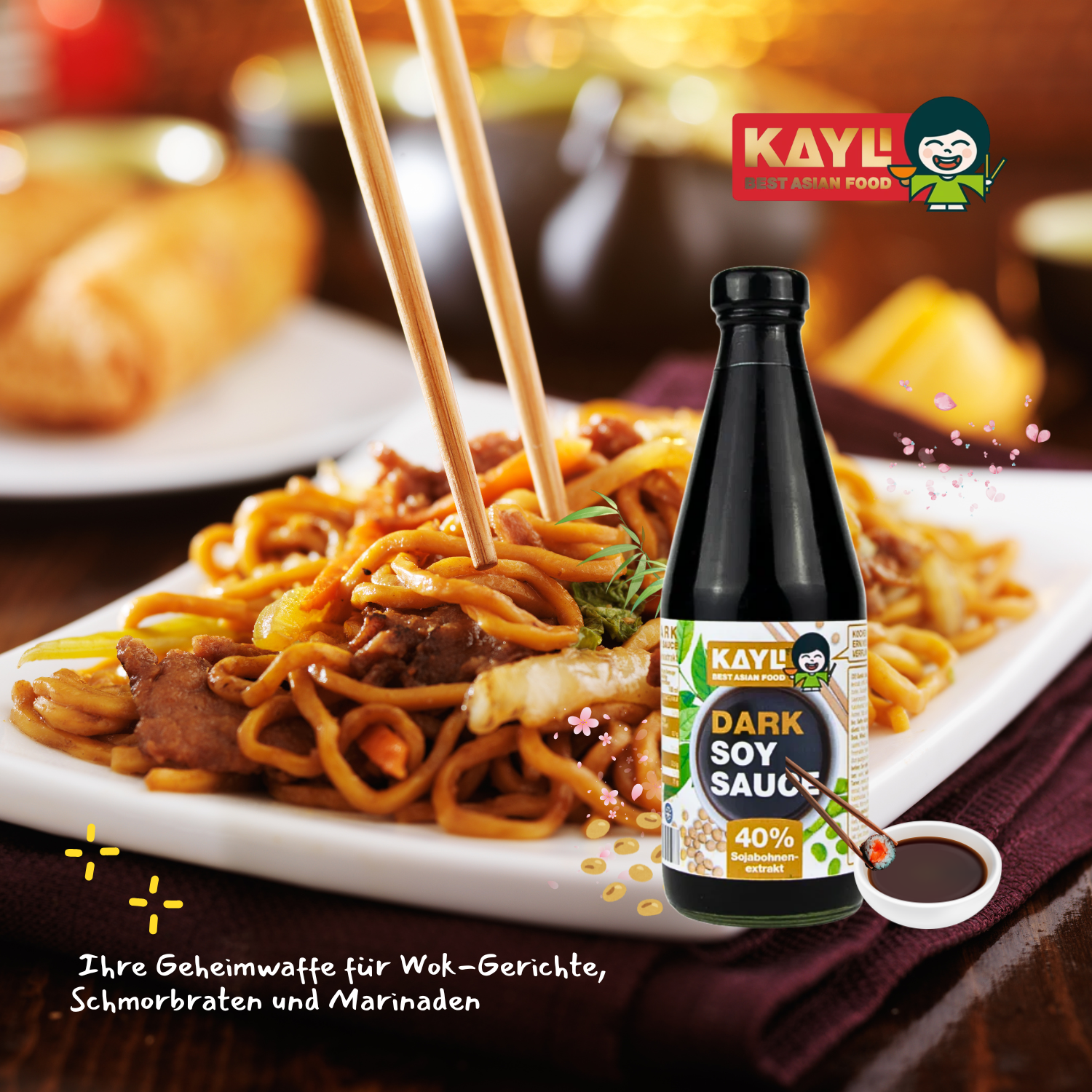 KAY LI Sojasauce dunkel 12 x 420ml