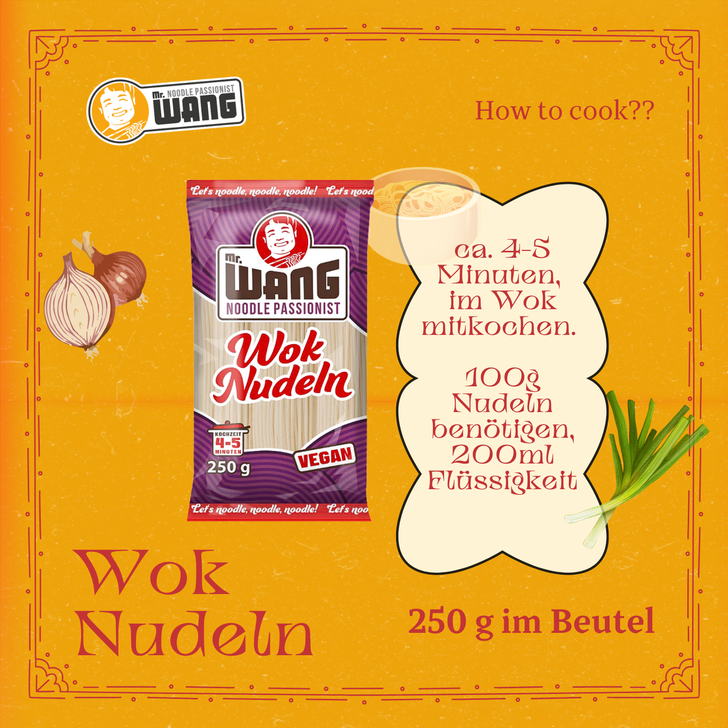 MR Wang Wok Nudeln 12 x 250g Vegan