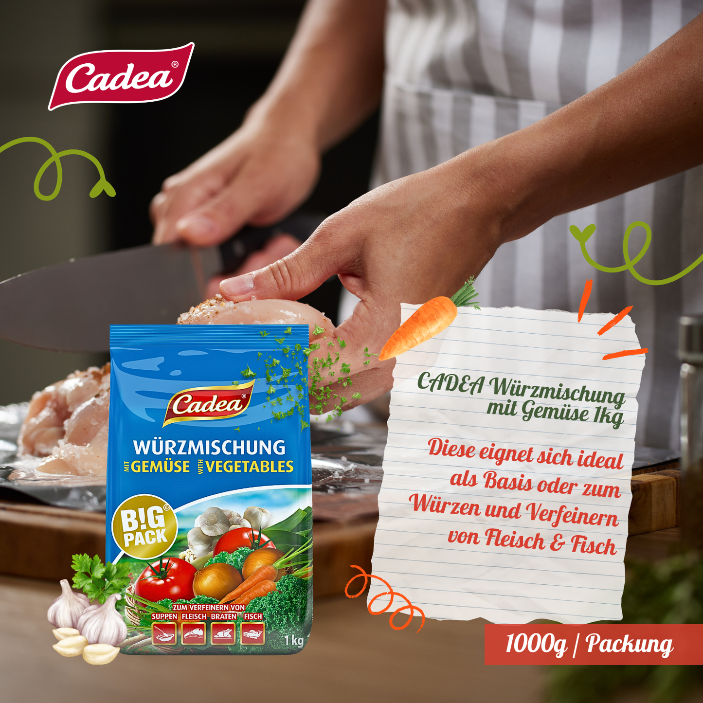CADEA Würzmischung mit Gemüse 5 x 1kg