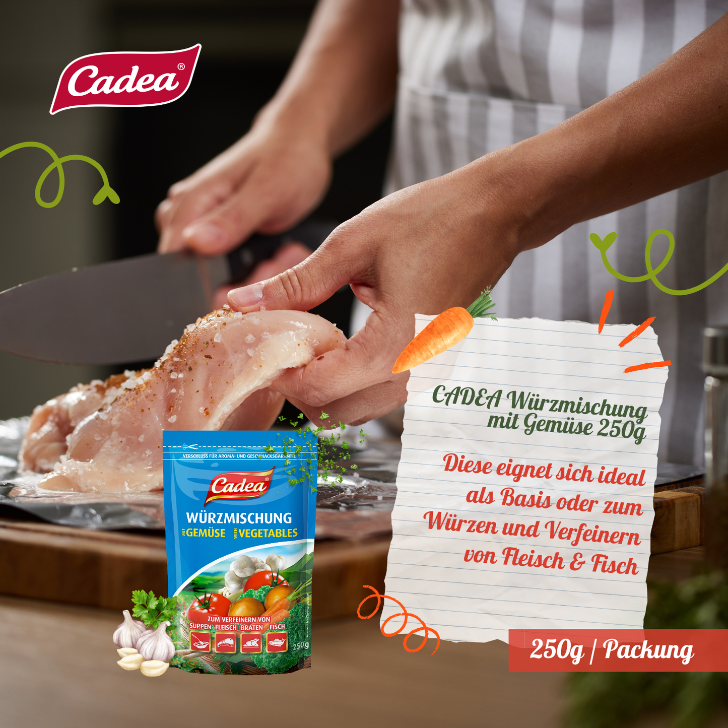 CADEA Würzmischung mit Gemüse 5 x 250g
