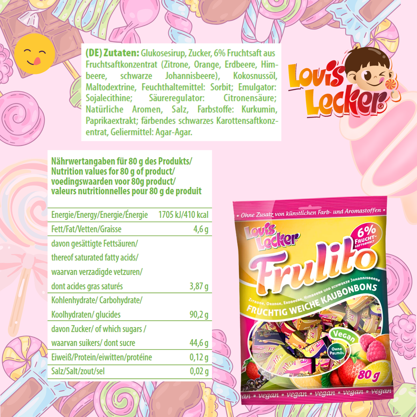 LOUIS LECKER Frulito 5 x 80g