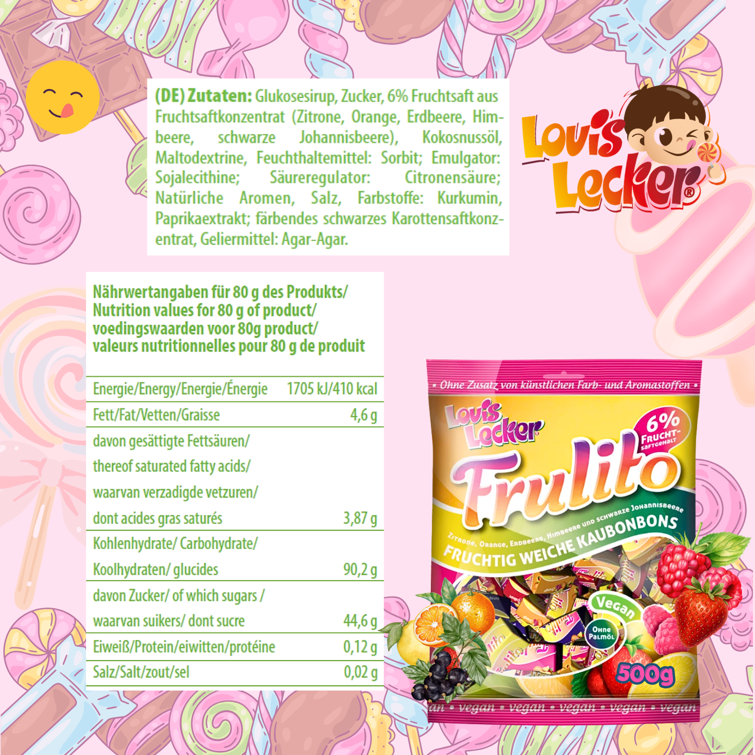 LOUIS LECKER Frulito 12 x 500g