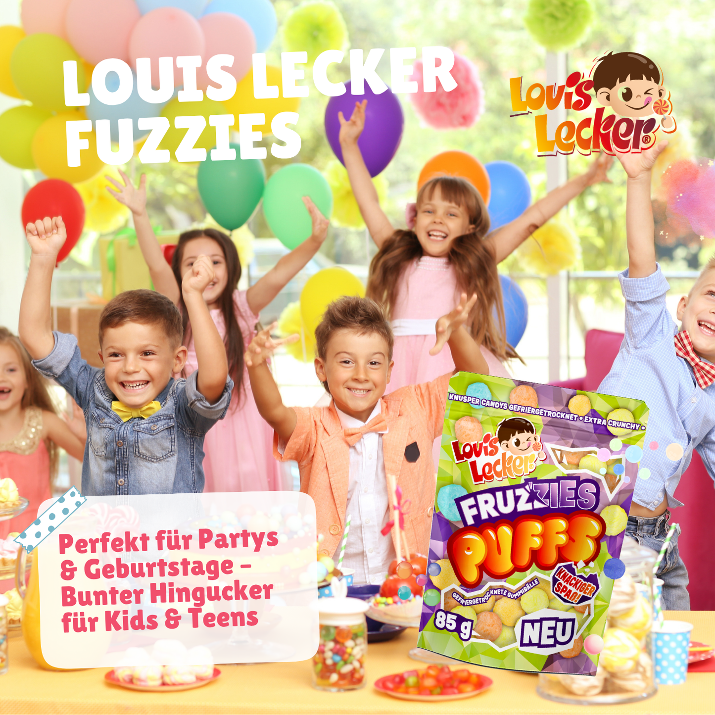 LOUIS LECKER Gefriergetrocknete knusprige Puffs 12 x 85g