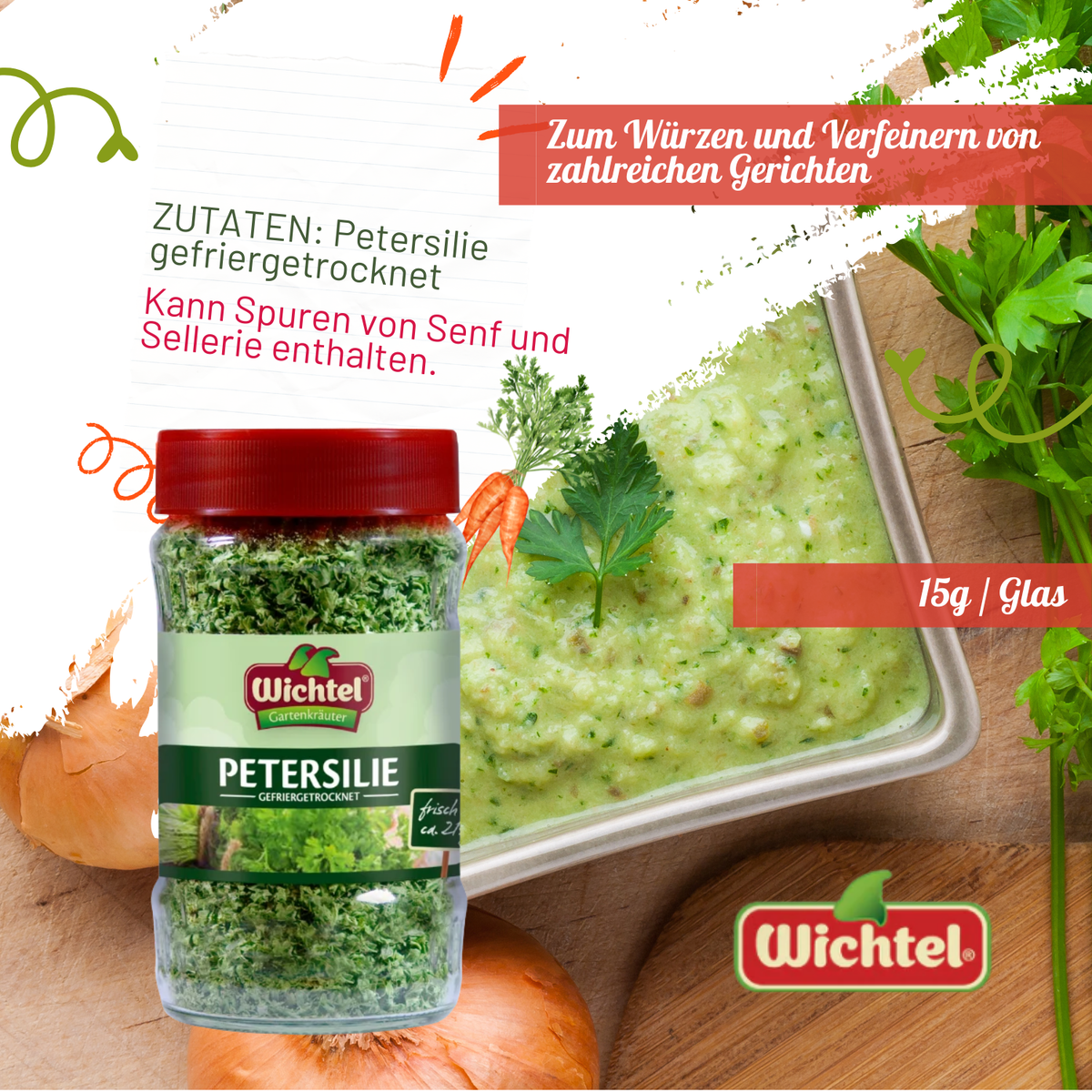 WICHTEL Gefriergetrocknete Petersilie – 15g im Glas
