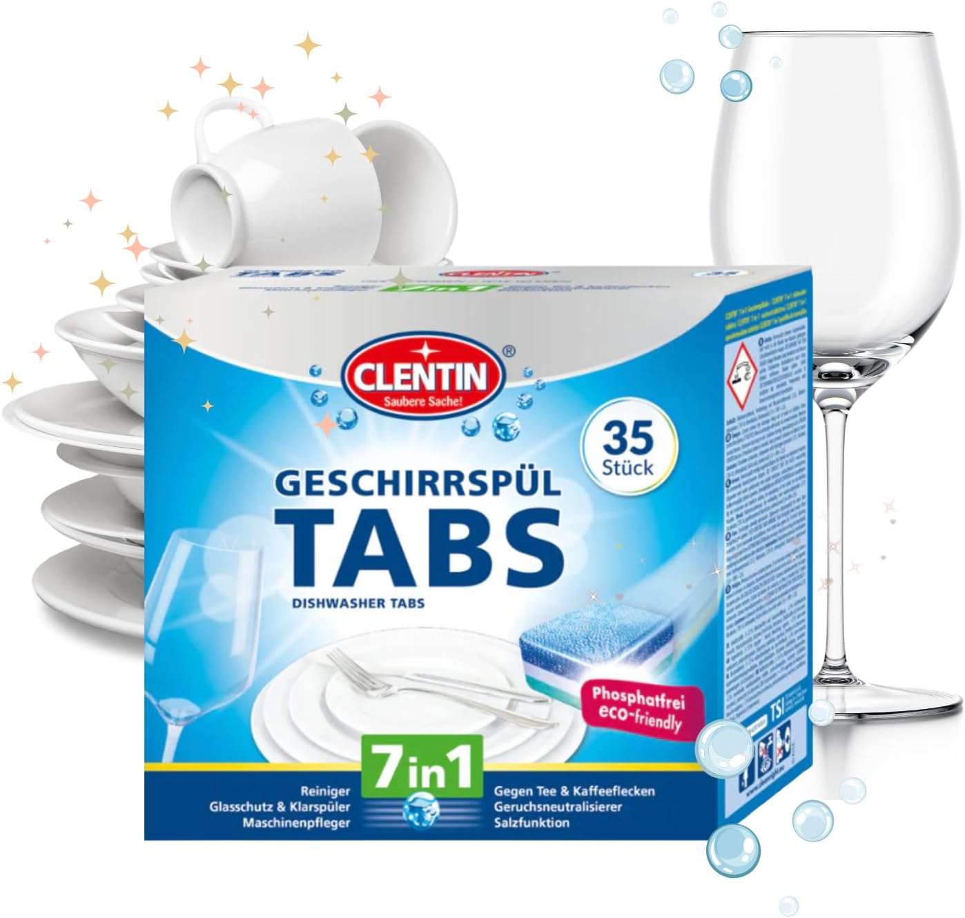 CLENTIN Geschirrspültabs 35 Stk á 20g (7in1)