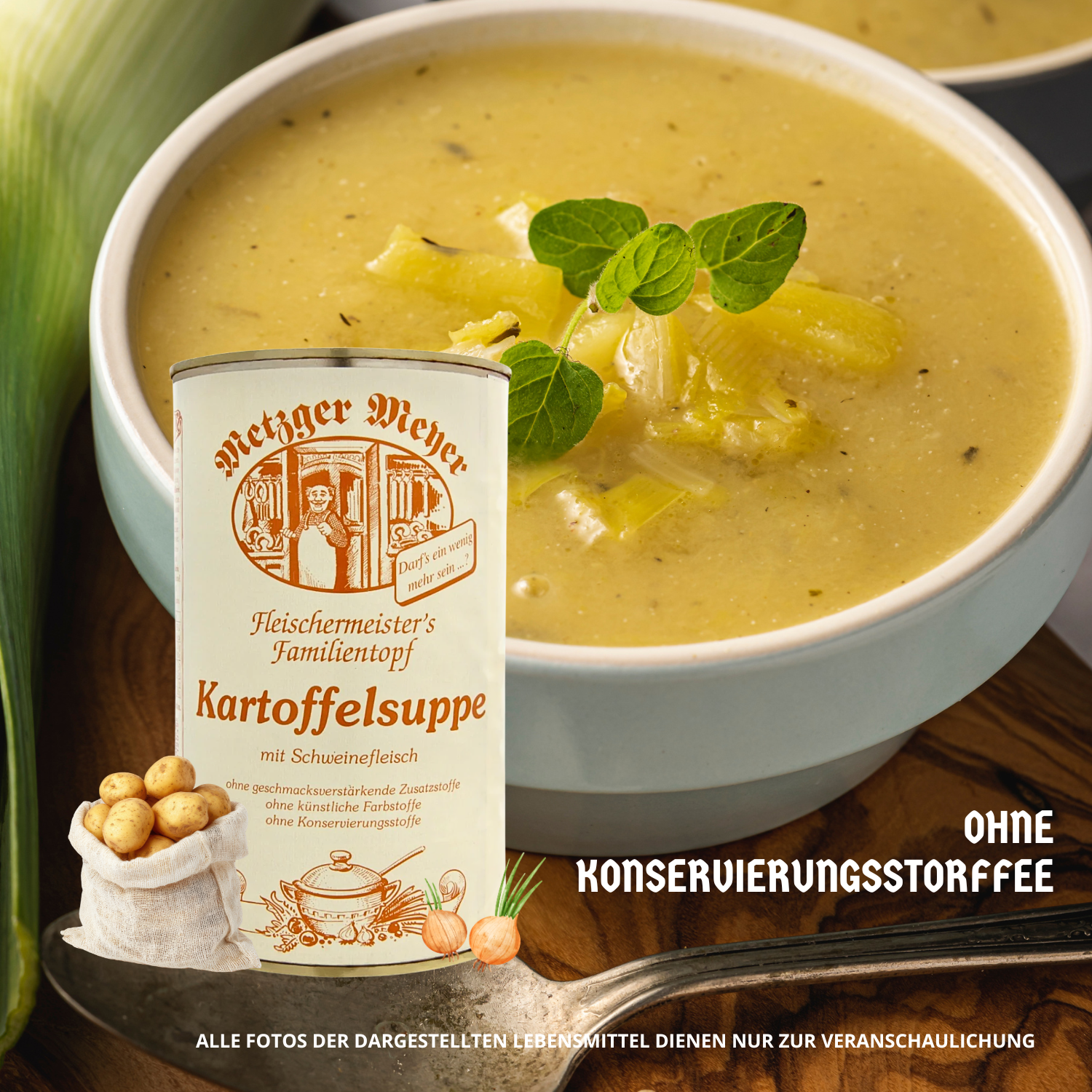 Metzger Meyer Kartoffelsuppe mit Schweinefleisch 6 x 1,2L