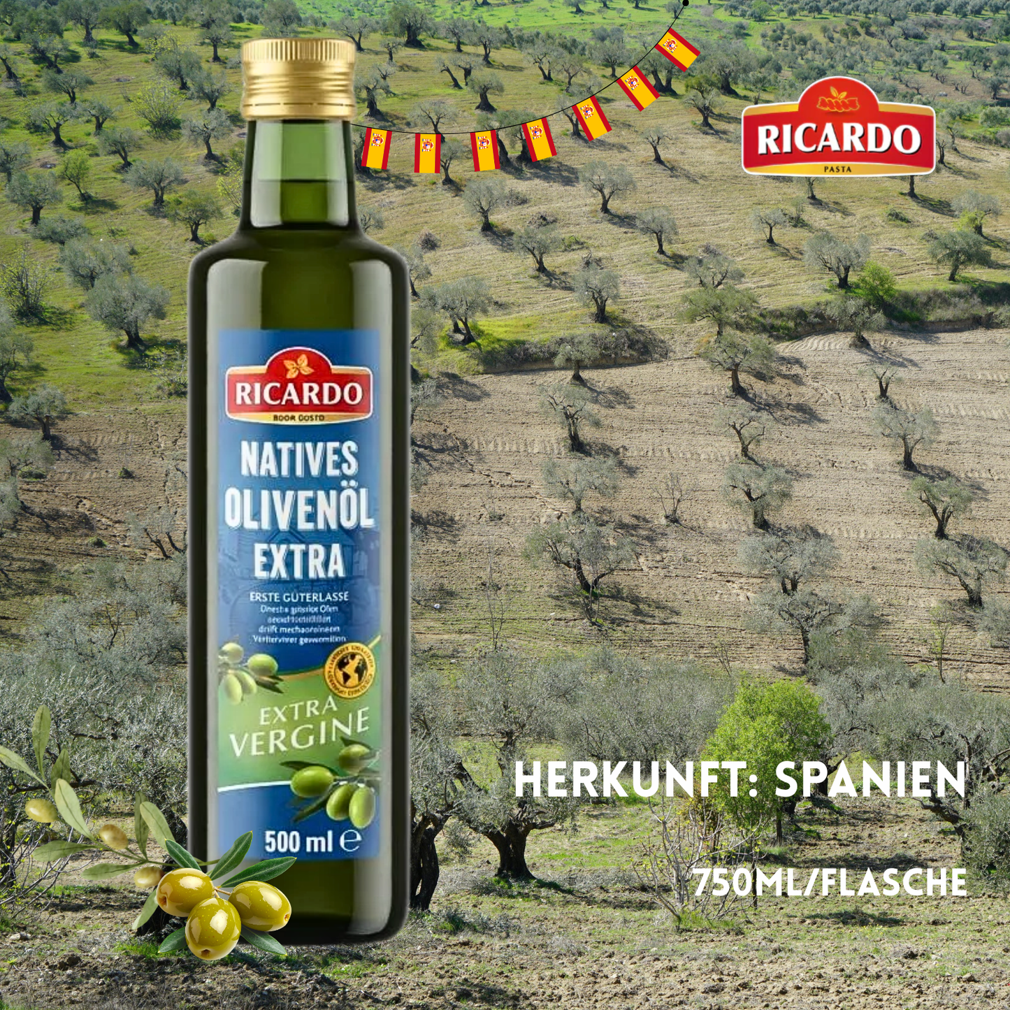 RICARDO natives Olivenöl extra 6 x 500ml