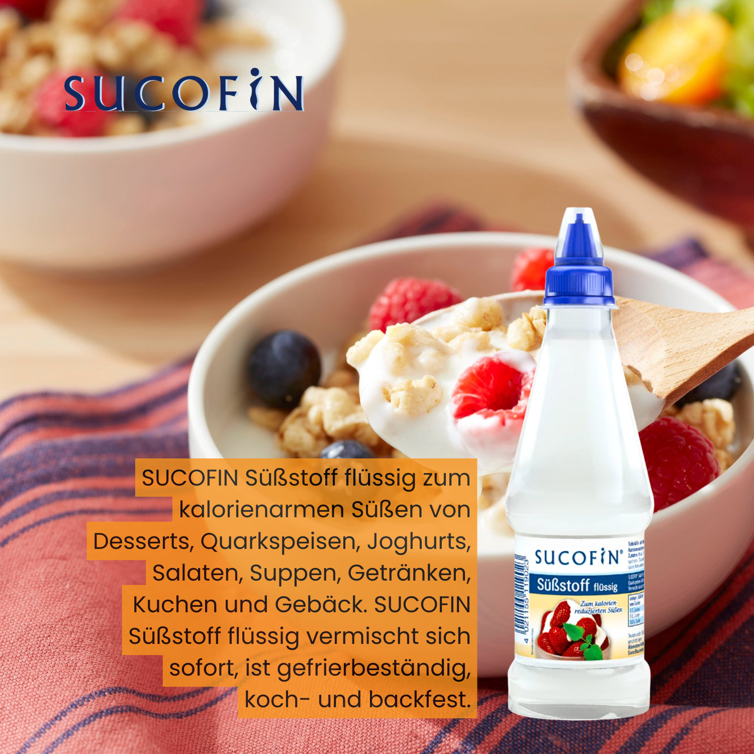 SUCOFIN Flüssigsüße mit Messbecher 18 x 300ml