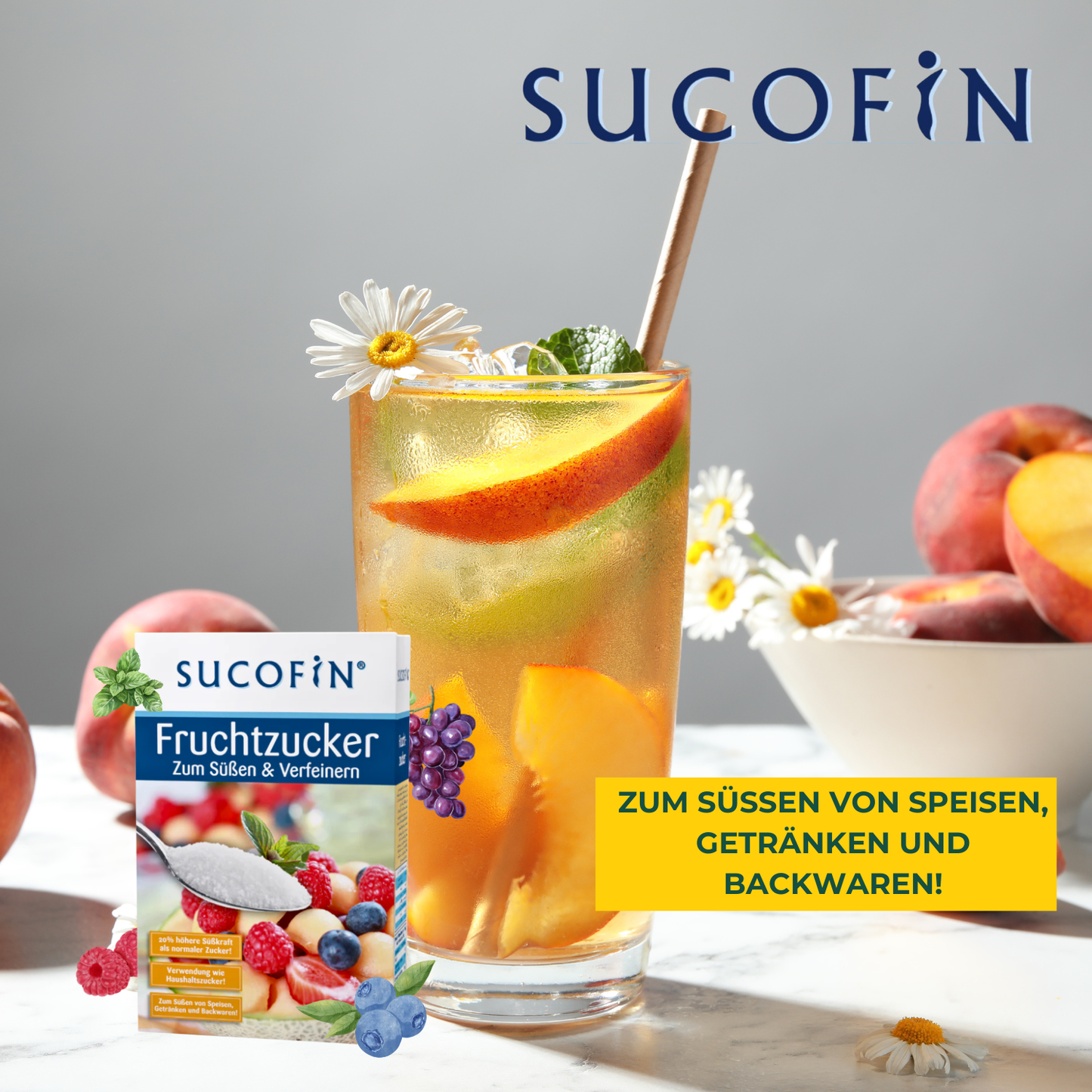 SUCOFIN Fruchtzucker 500g Frucht Zucker