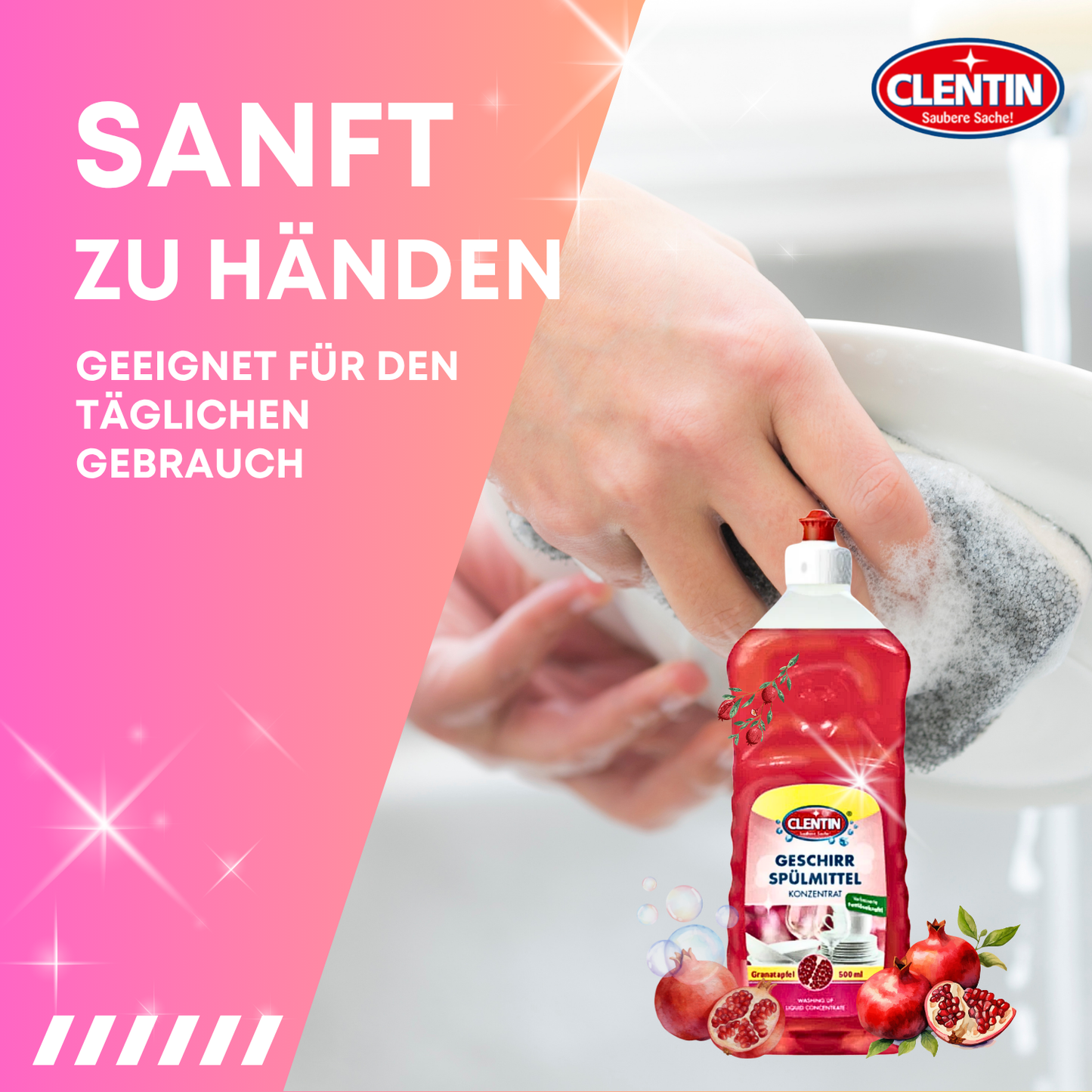 CLENTIN Spülmittel Granatapfel 500ml